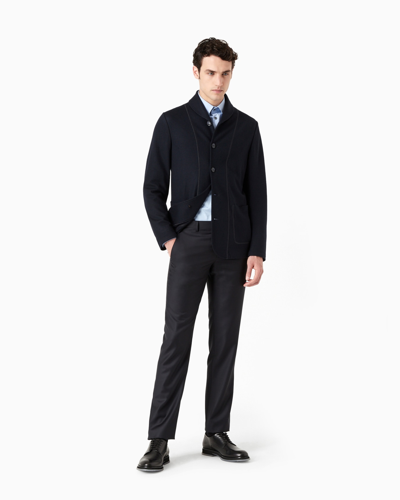Wool and cashmere gabardine trousers Slide 3