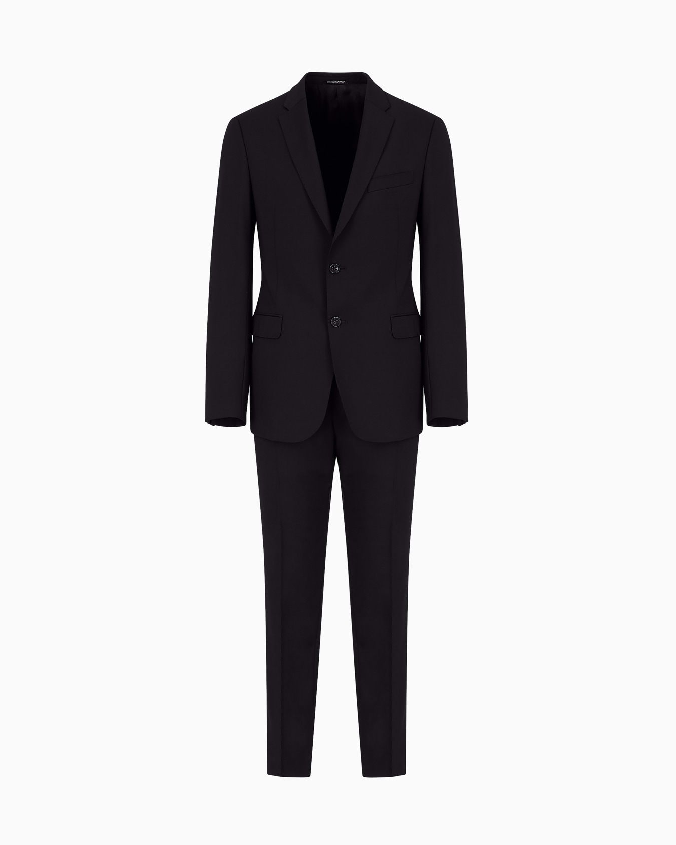 Abito monopetto slim fit in tela fresco lana stretch Slide 0