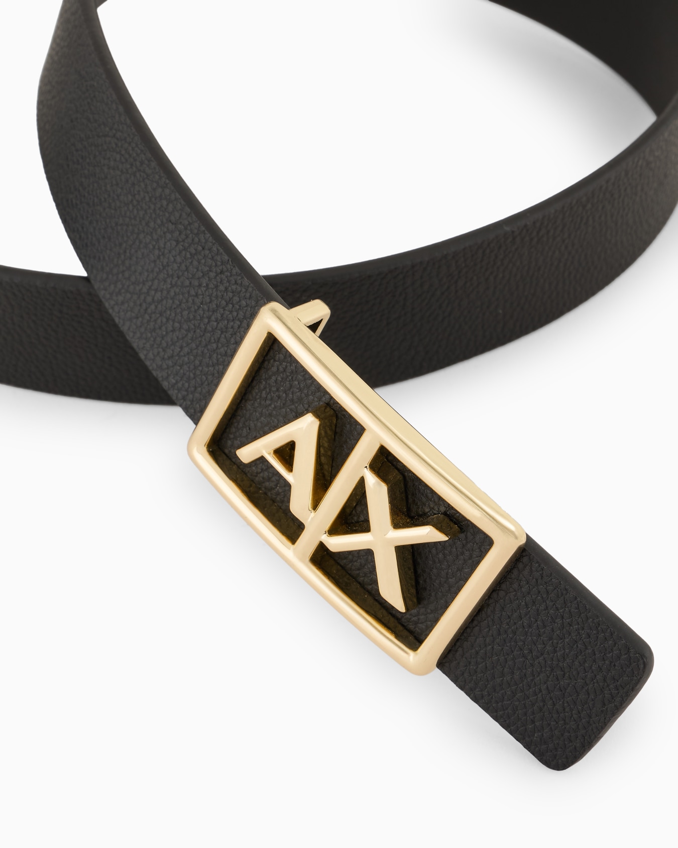 Belt with maxi gold logo Slide 1
