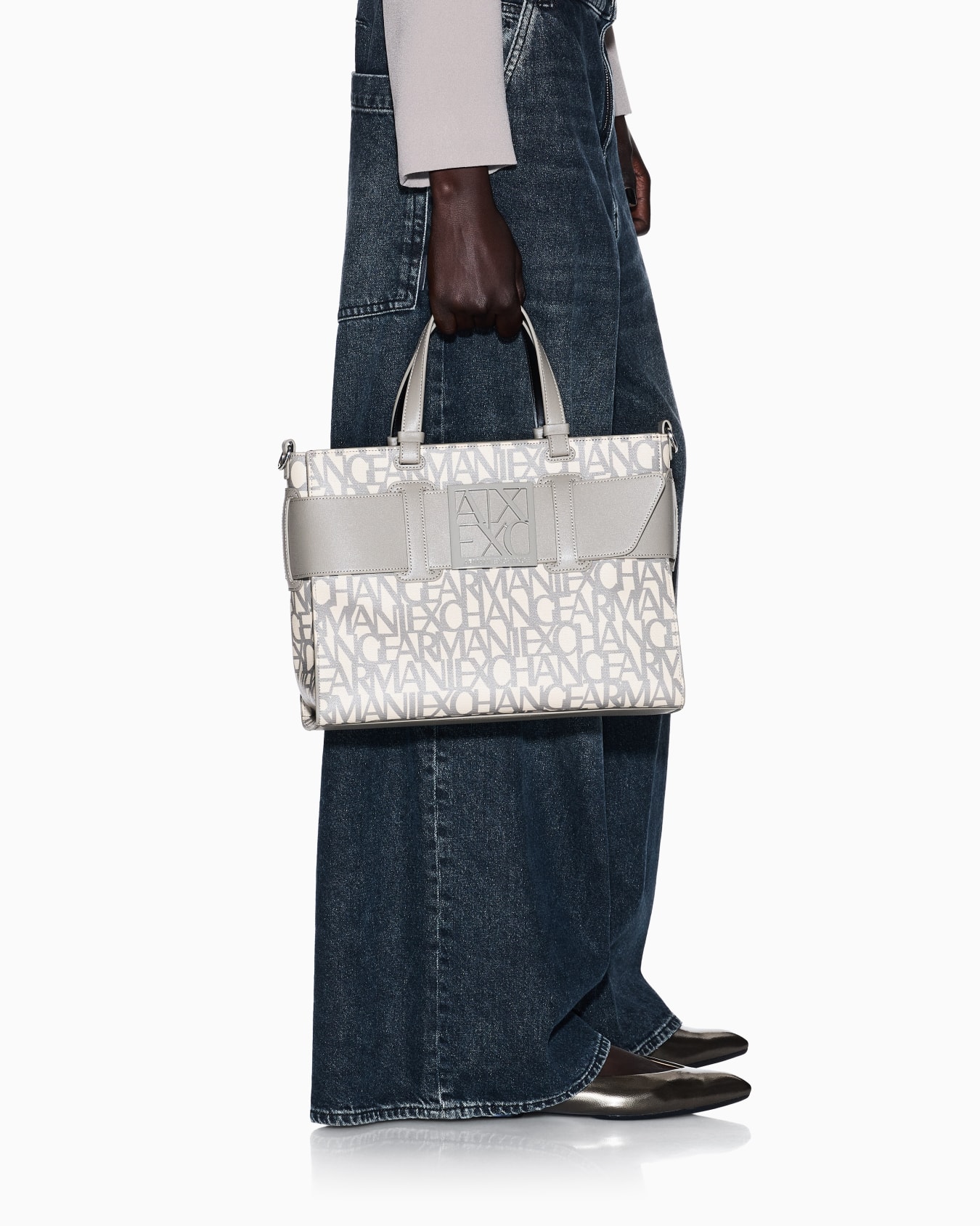 Bolso tote grande con doble asa y bandolera Diapositiva 5