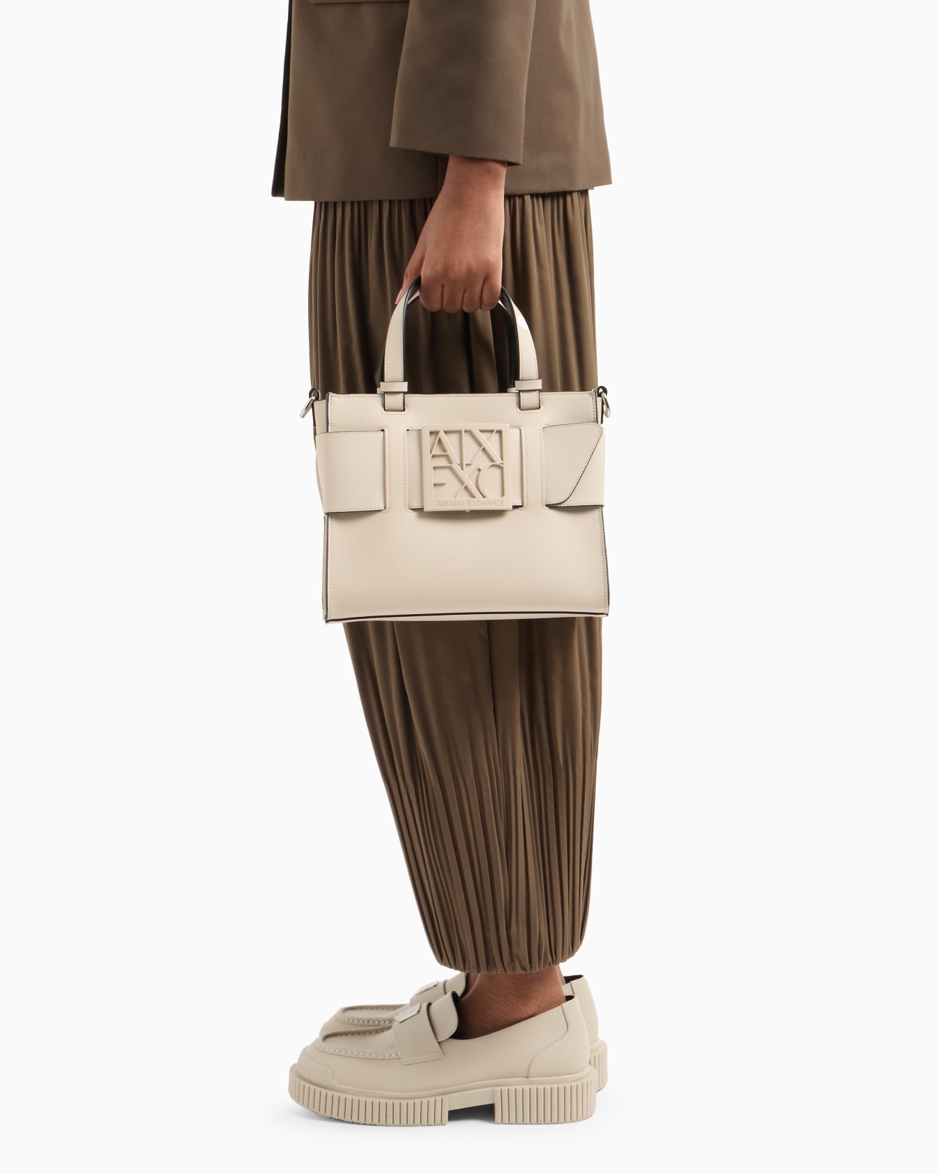 Sac cabas moyen avec doubles poignées et bandoulière Diapositive 5