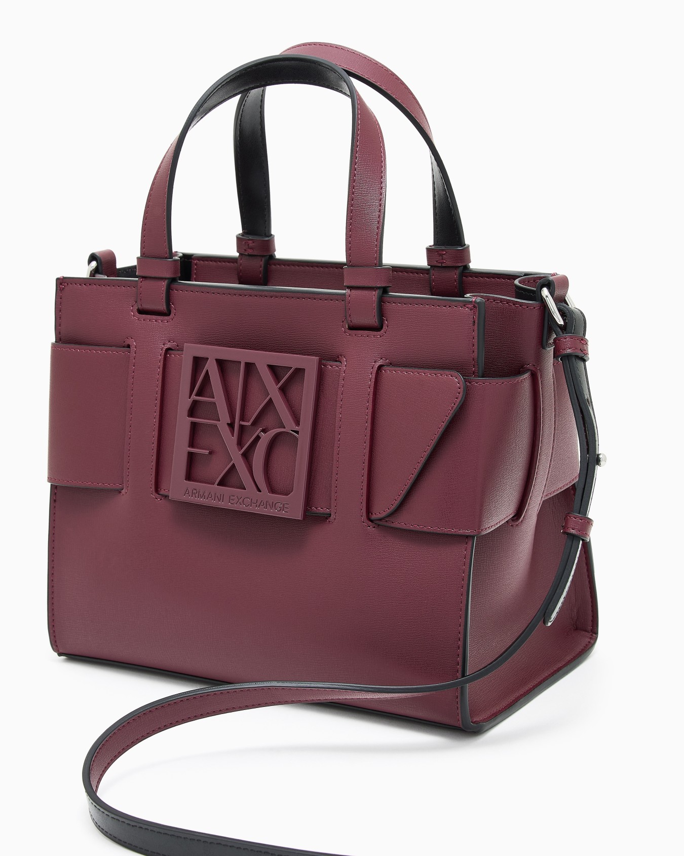 Medium tote bag with double handles and shoulder strap Slide 4