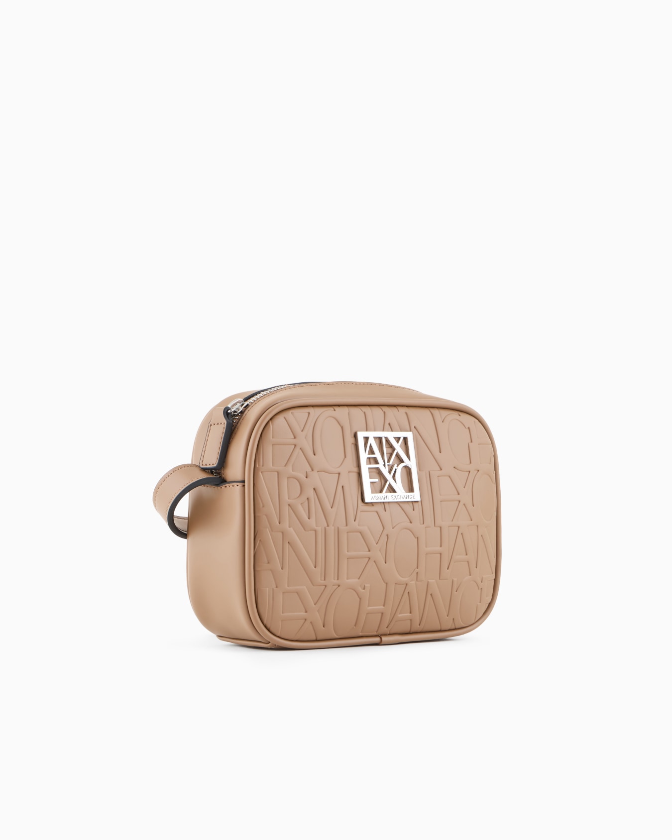 Shoulder bag with allover logo pattern front Slide 1