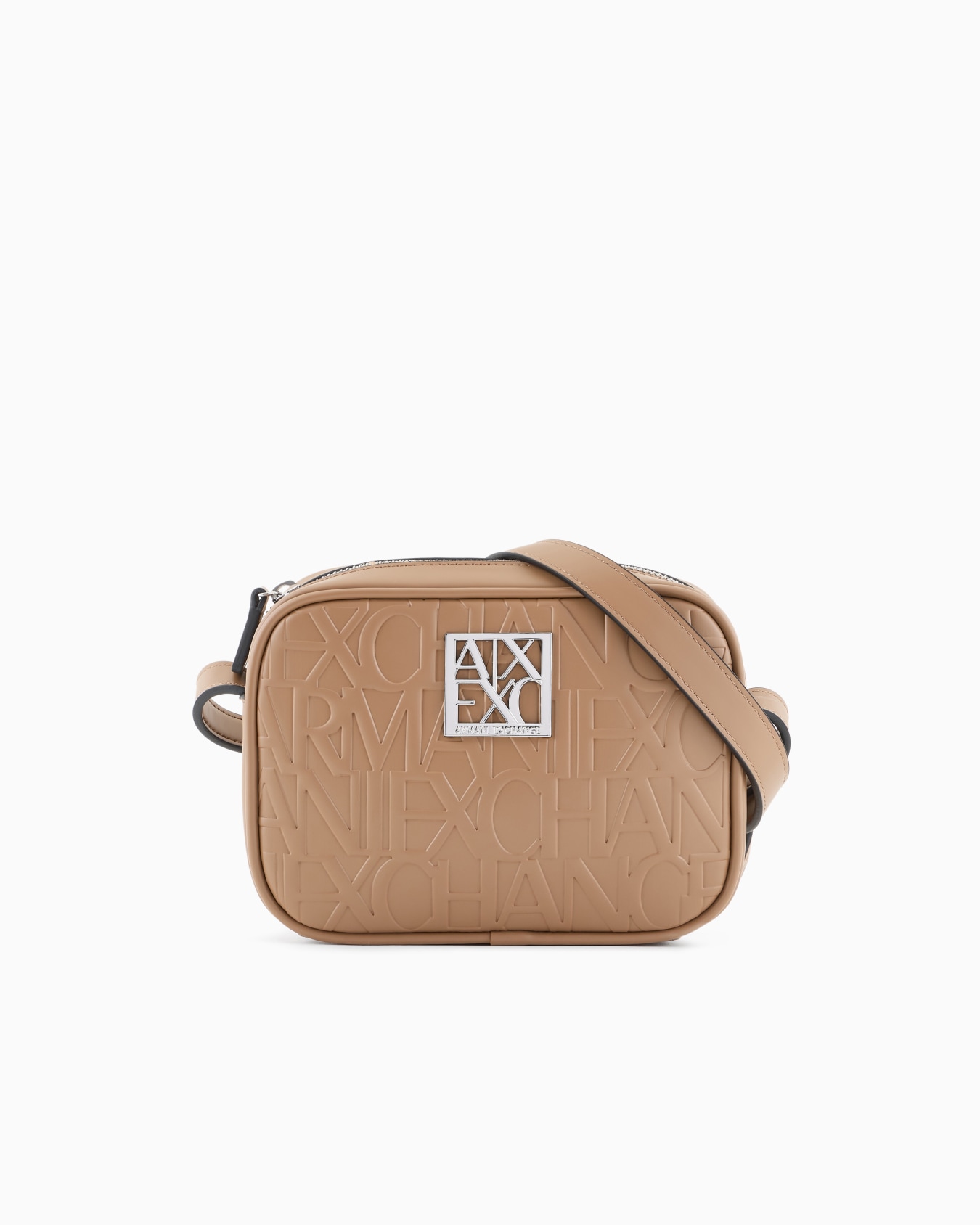 Shoulder bag with allover logo pattern front Slide 0