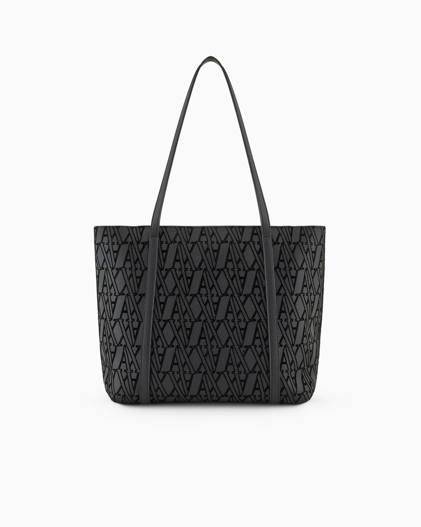 Shopper bag with flocked monogram and charm Slide 2