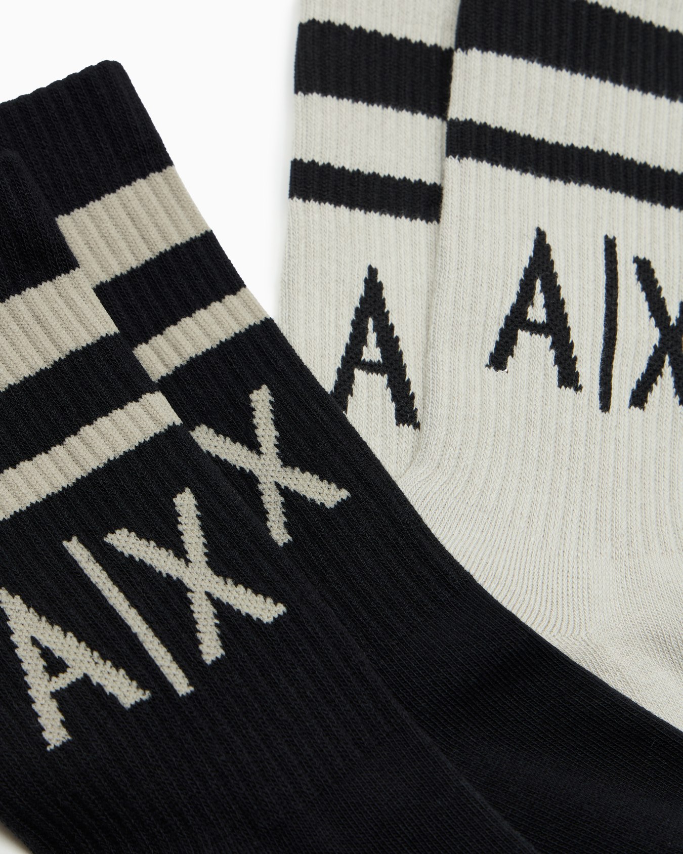 Set of 2 pairs of mixed cotton socks with logo Slide 1