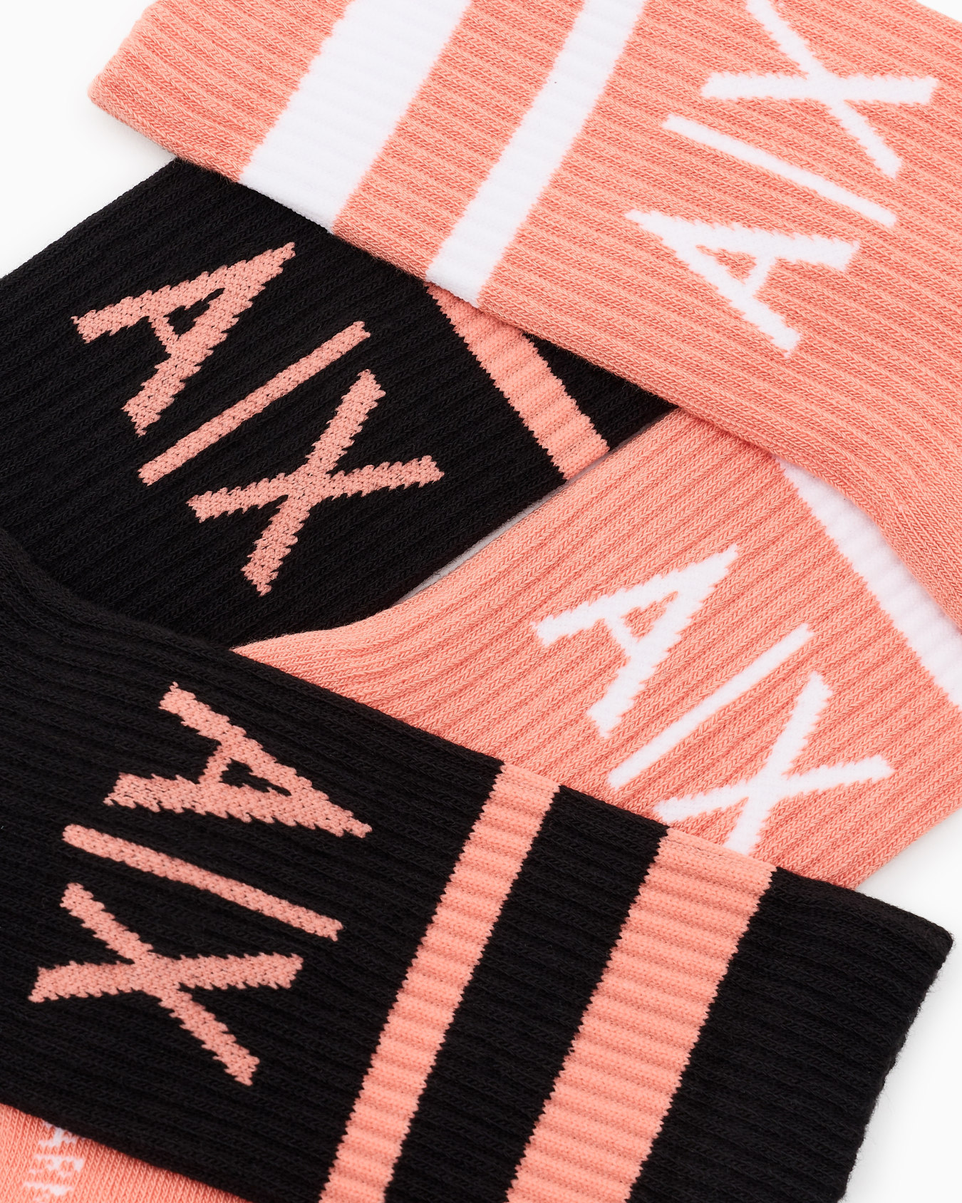 Lot de 2 paires de chaussettes en coton mélangé avec logo Diapositive 1