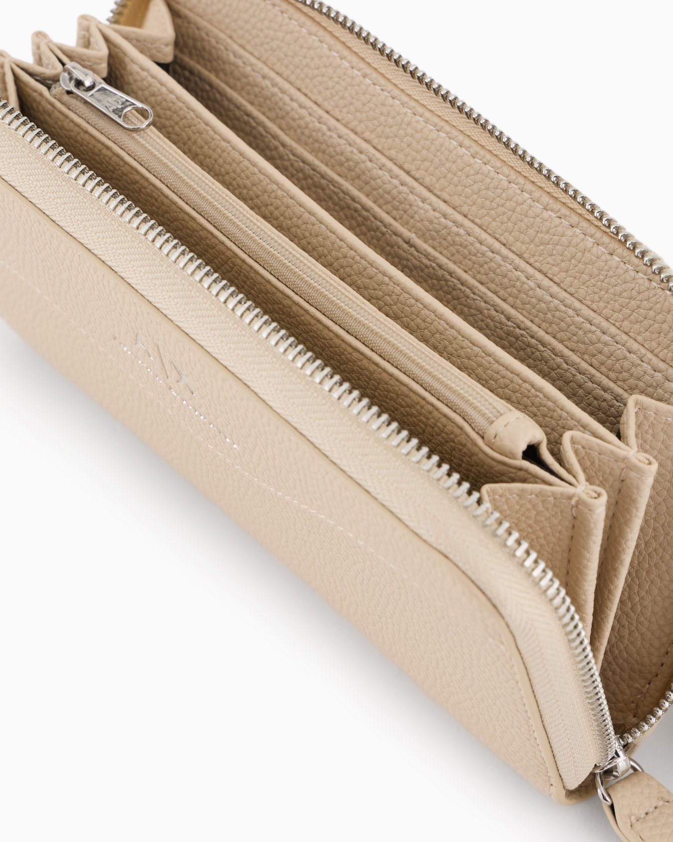Zip around wallet with shaped stitching Slide 2