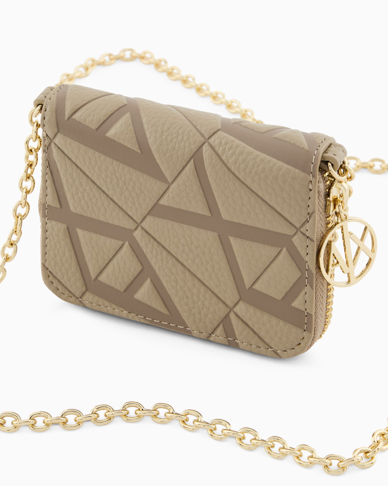 Mini wallet with monogram logo and chain Slide 4