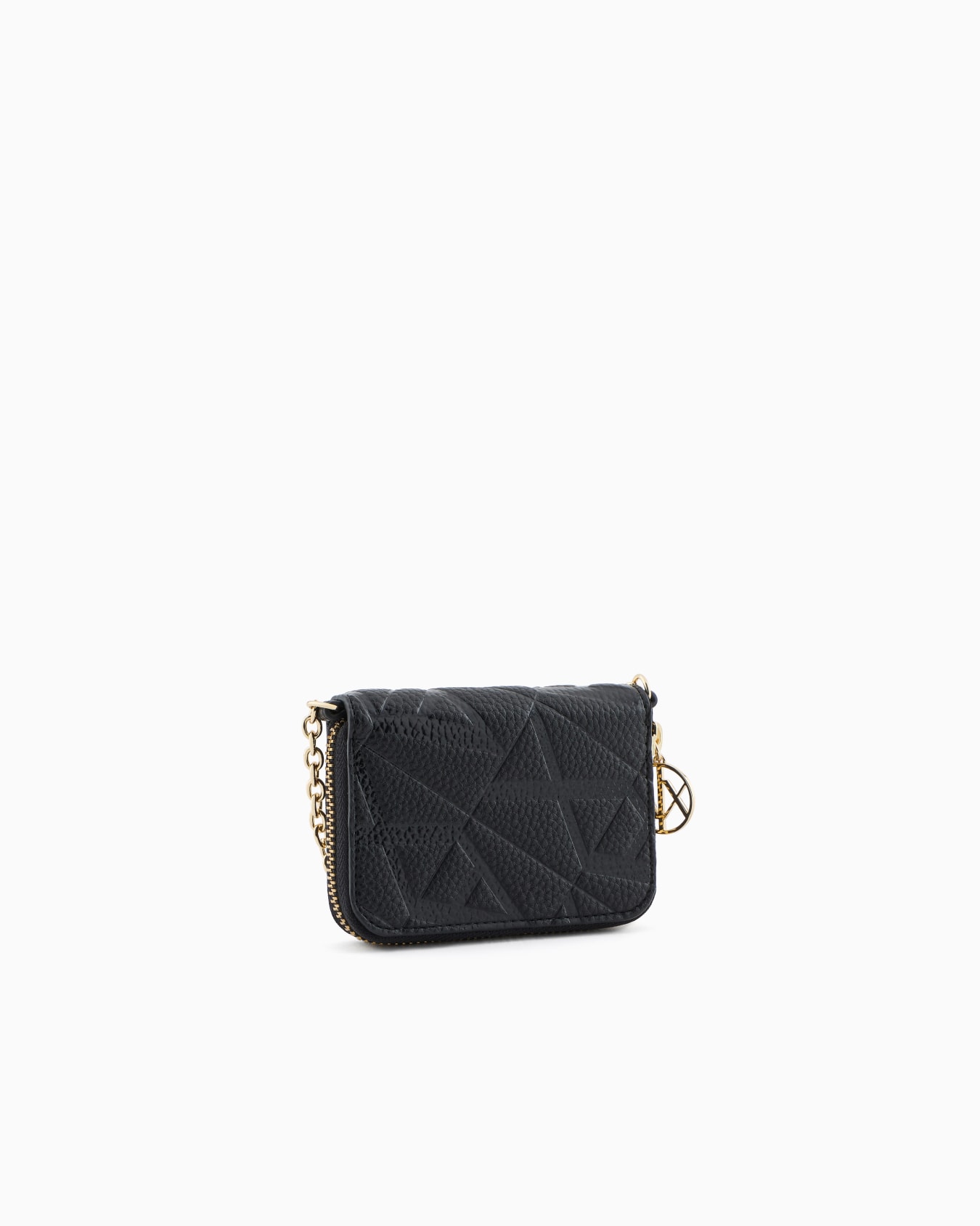 Mini wallet with monogram logo and chain Slide 1