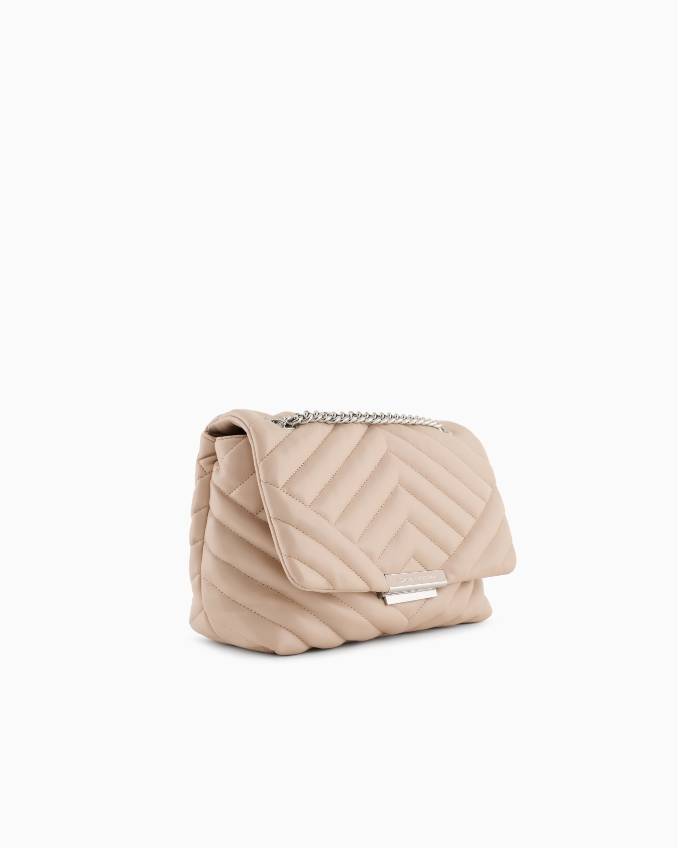 Shoulder bag in quilted material with metal details Slide 1