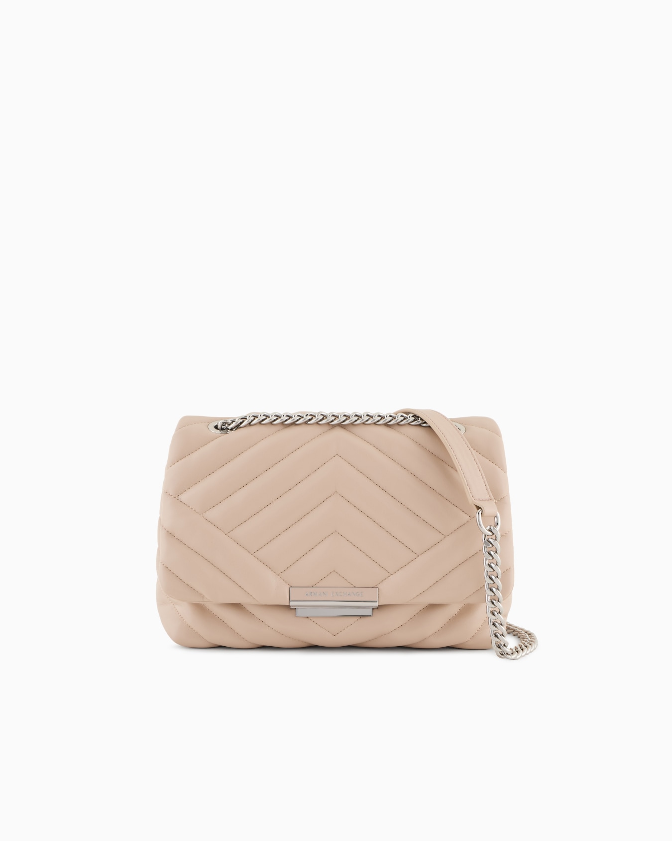 Shoulder bag in quilted material with metal details Slide 0