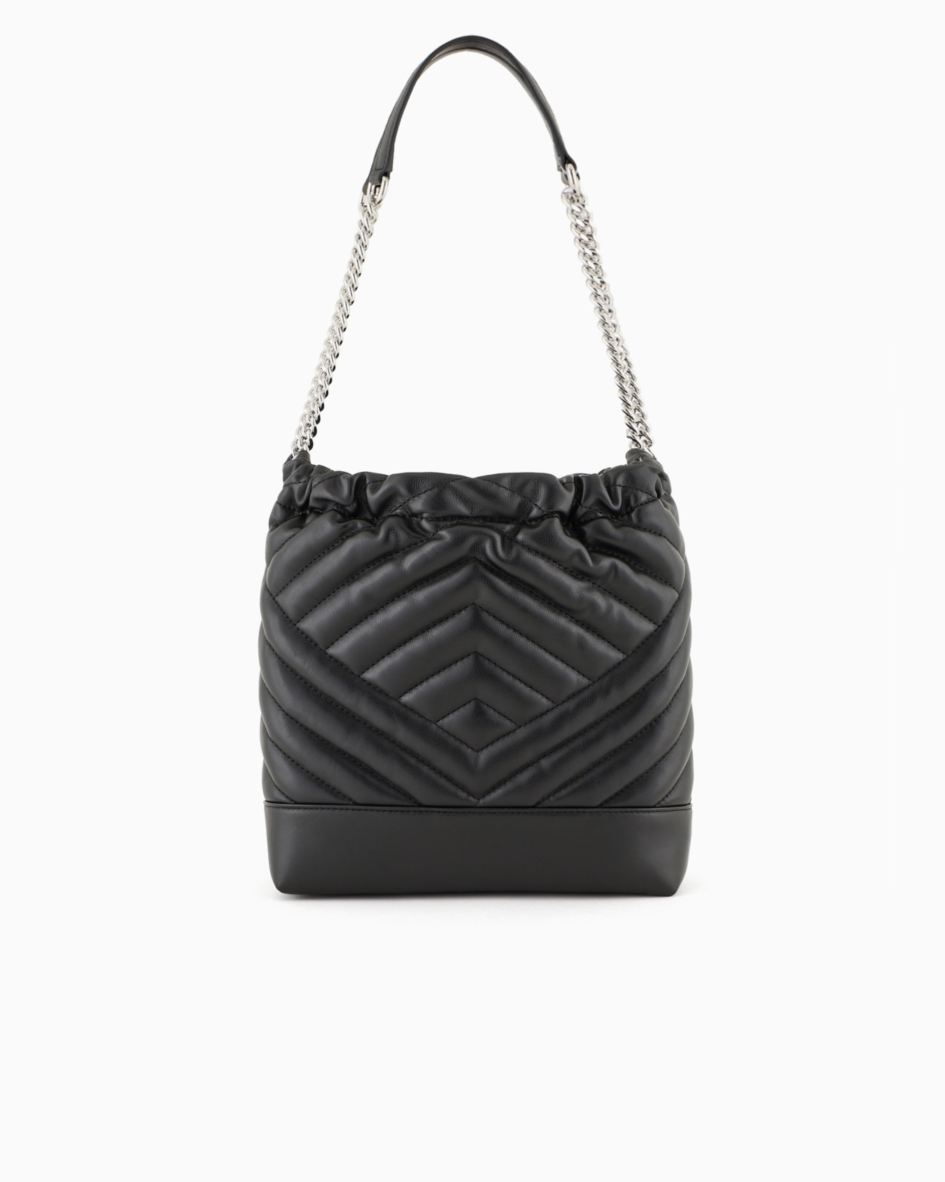 Bucket bag in quilted material with metal details Diapositiva 2