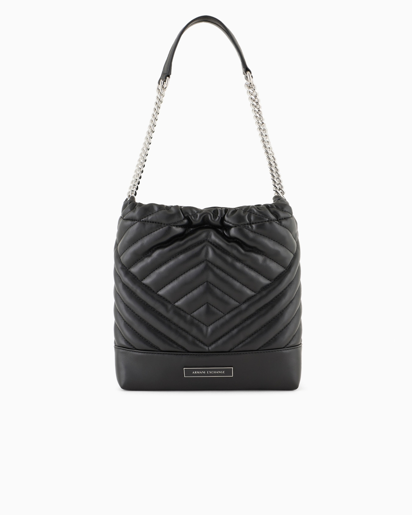 Bucket bag in quilted material with metal details Diapositiva 0