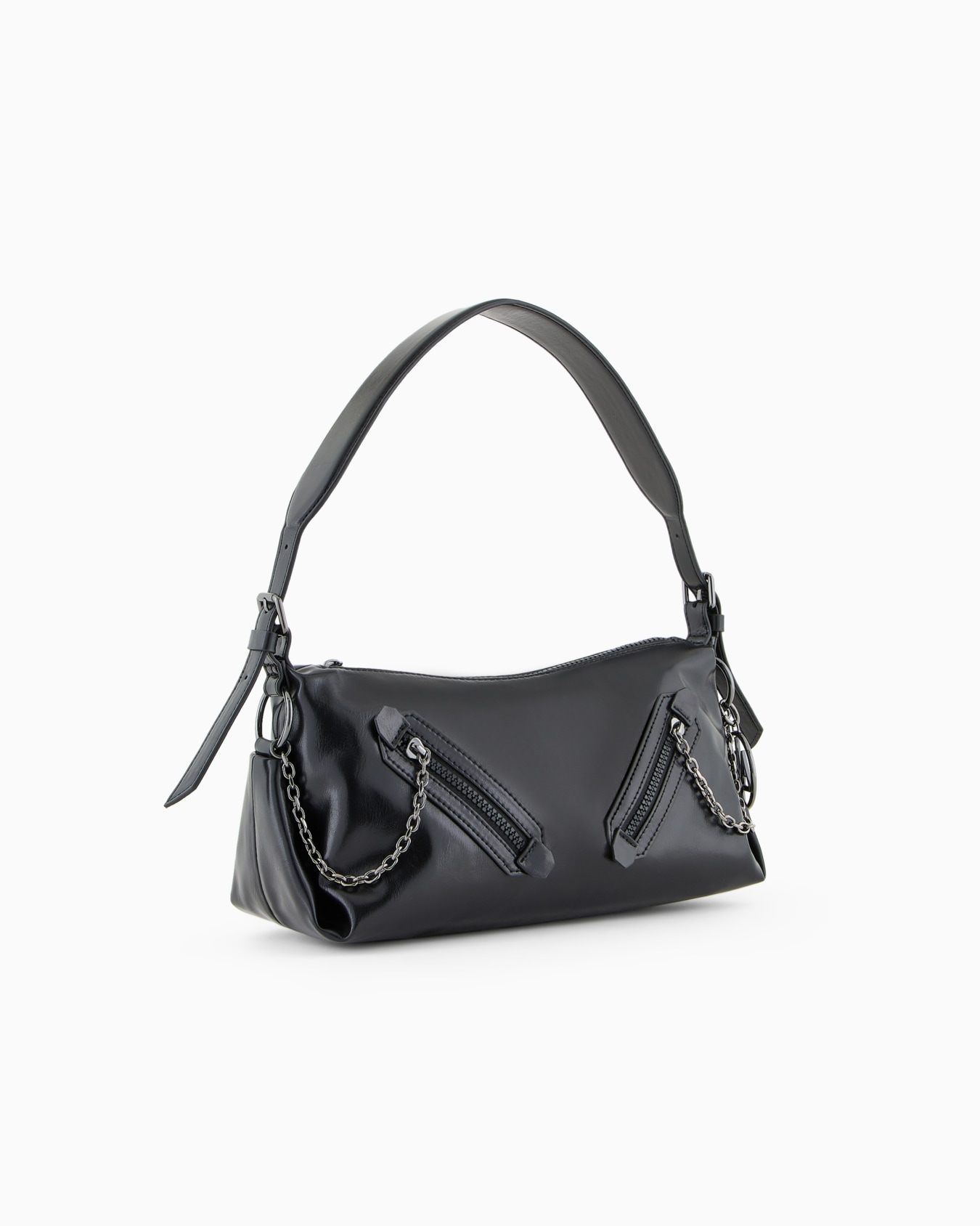 Shoulder bag with decorative zips Diapositiva 1