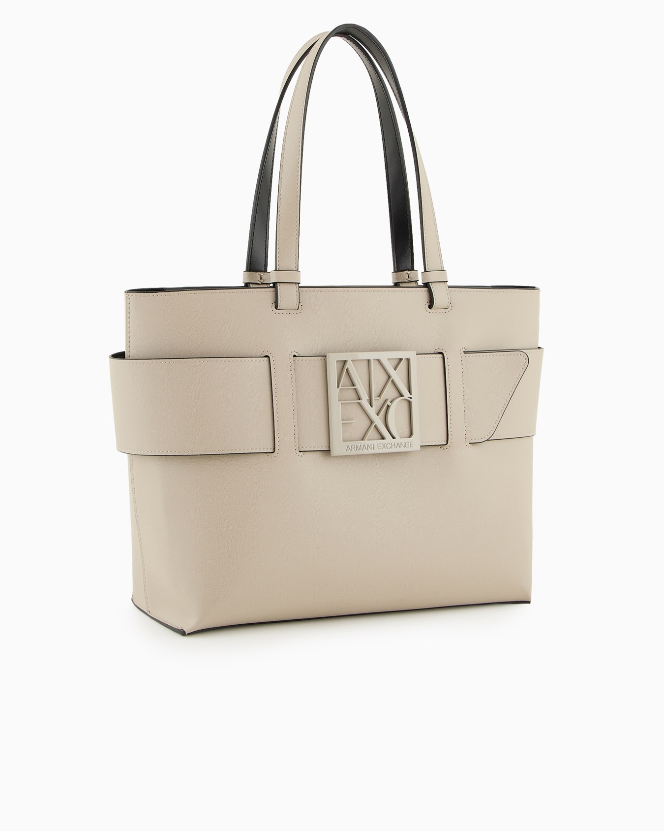Medium shopper bag with tone-on-tone monogram Slide 1