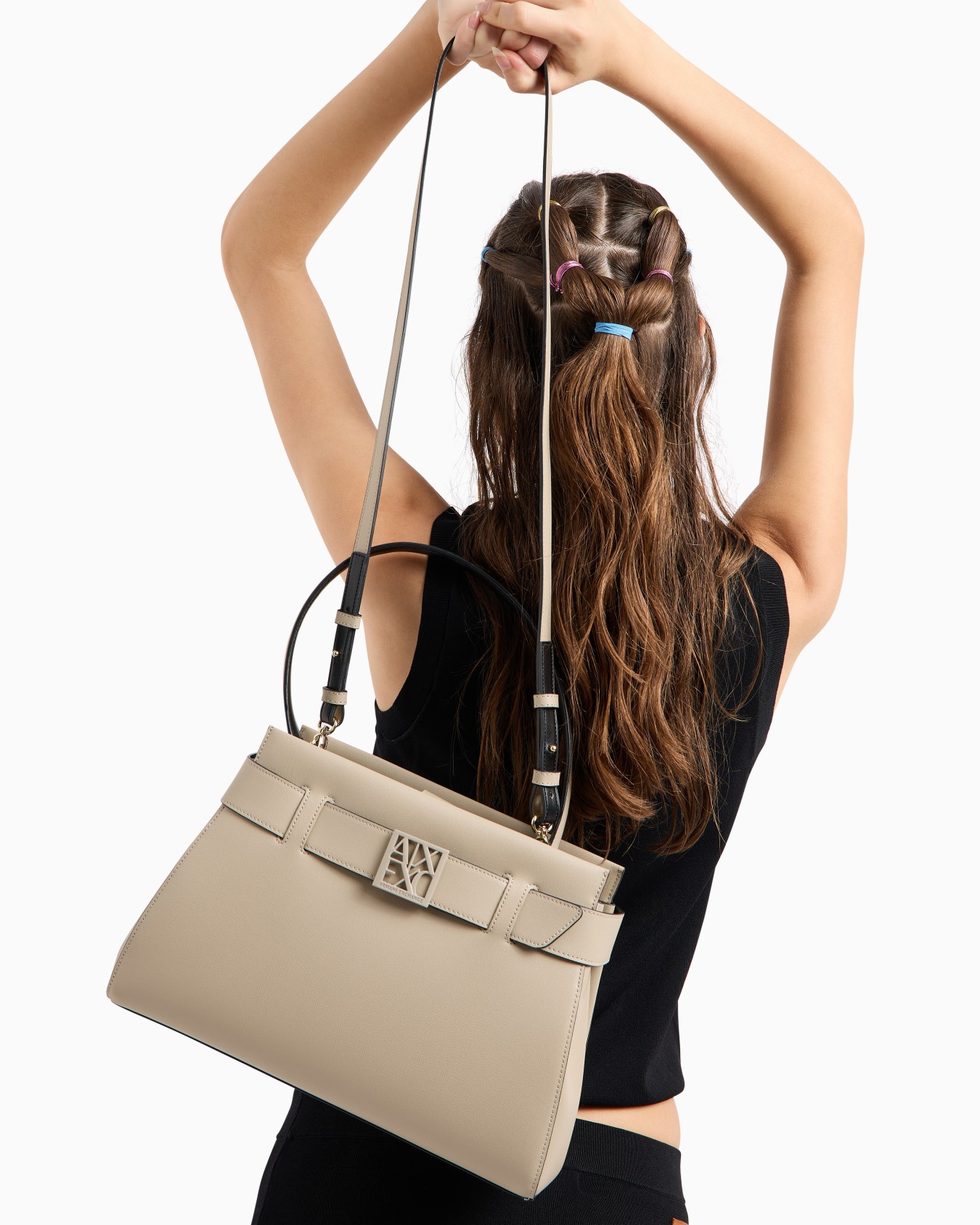 Bolso tote mediano con doble asa y bandolera Diapositiva 6