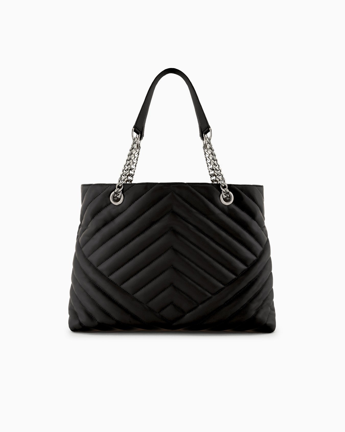 Quilted shopper bag with chain handles Slide 2