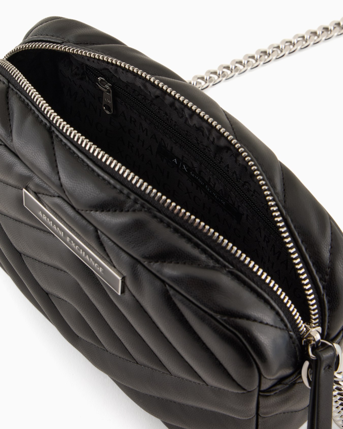 Bolso bandolera acolchado con bandolera de cadena Diapositiva 3