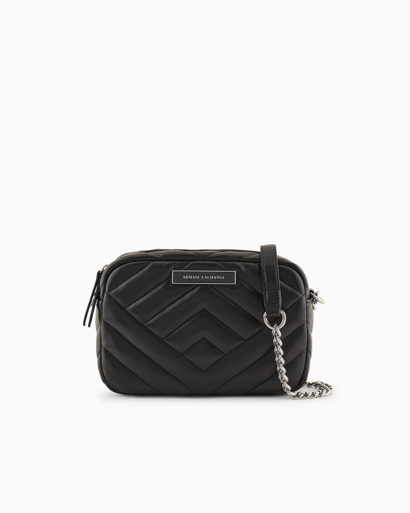 Bolso bandolera acolchado con bandolera de cadena Diapositiva 0