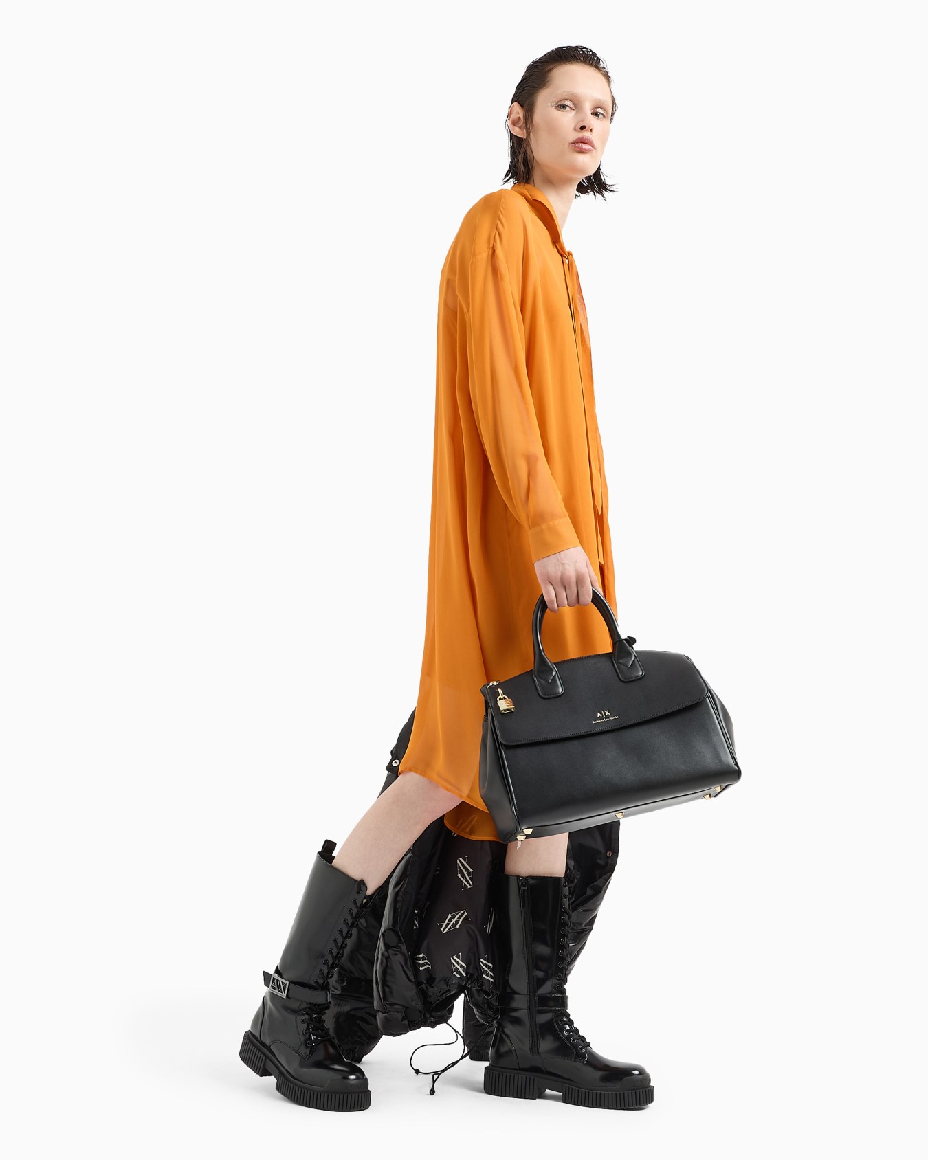 ASV Large Handbag with Padlock and Metal Details Slide 5