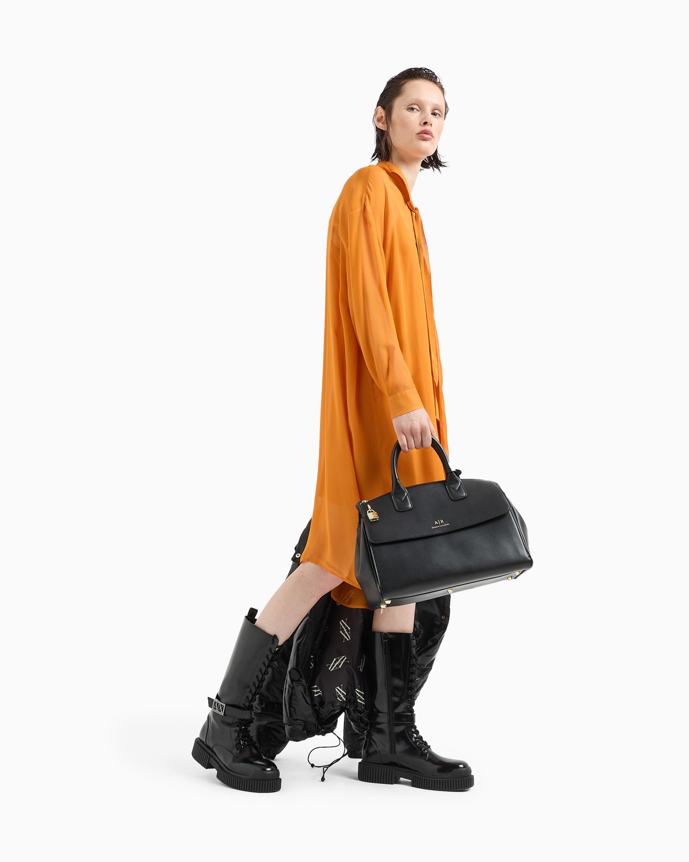 ASV Large Handbag with Padlock and Metal Details Slide 5