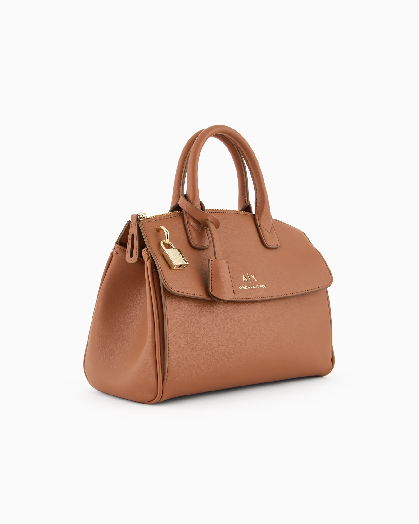 Borsa a mano bauletto con lucchetto e dettagli in metallo ASV Slide 1