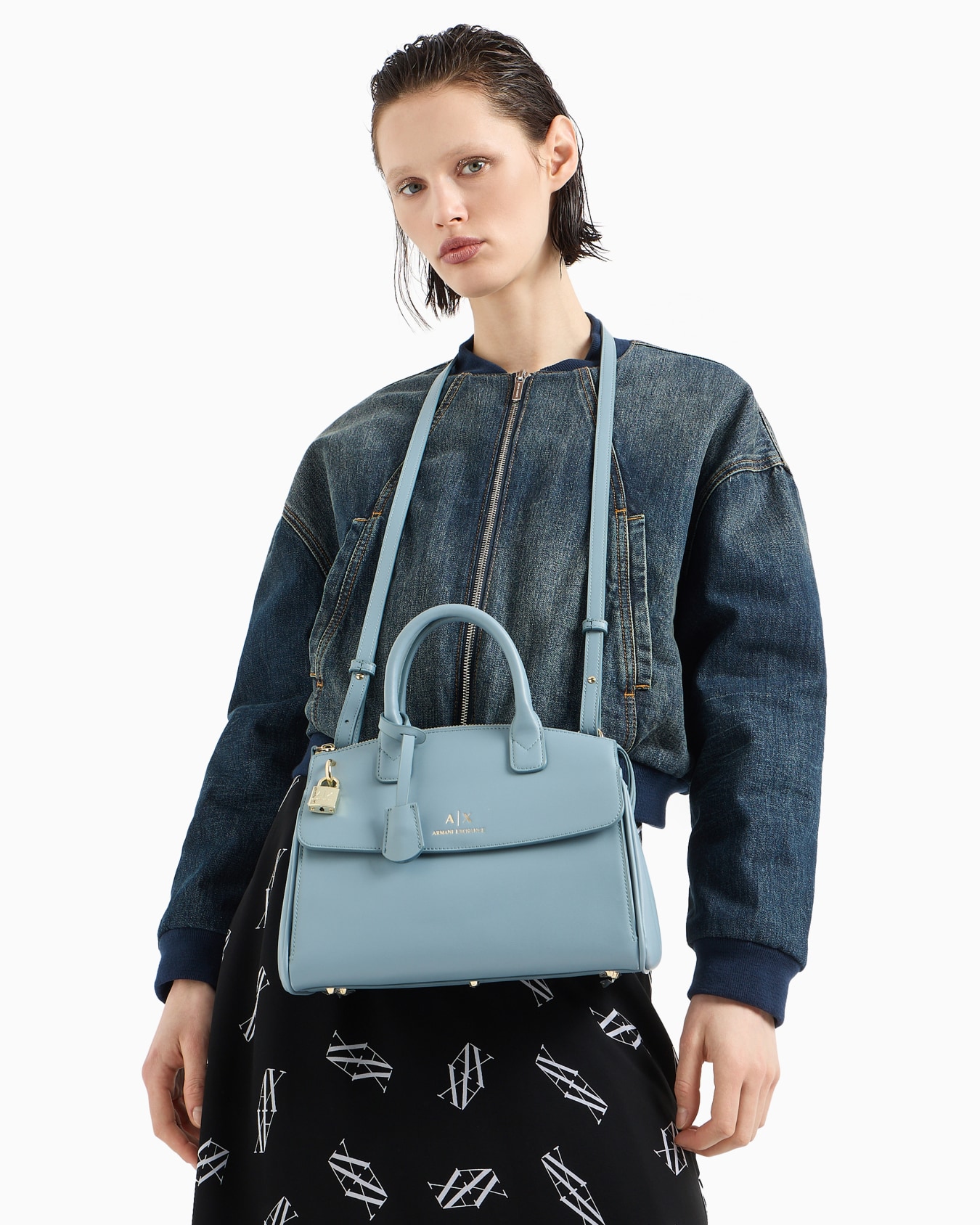 Sac à main avec cadenas ASV et détails en métal Diapositive 6
