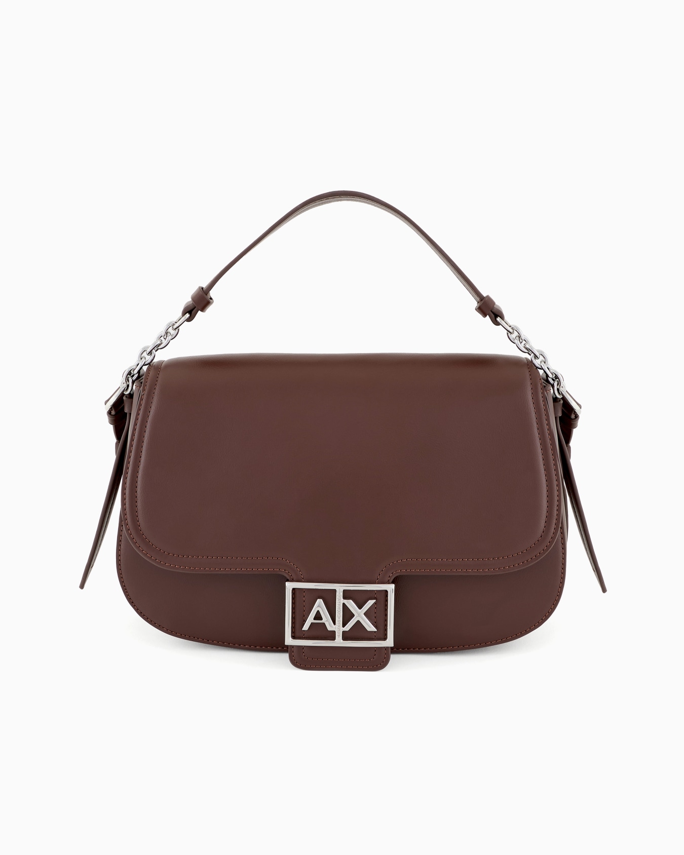 Rounded shoulder bag with monogram logo Slide 0