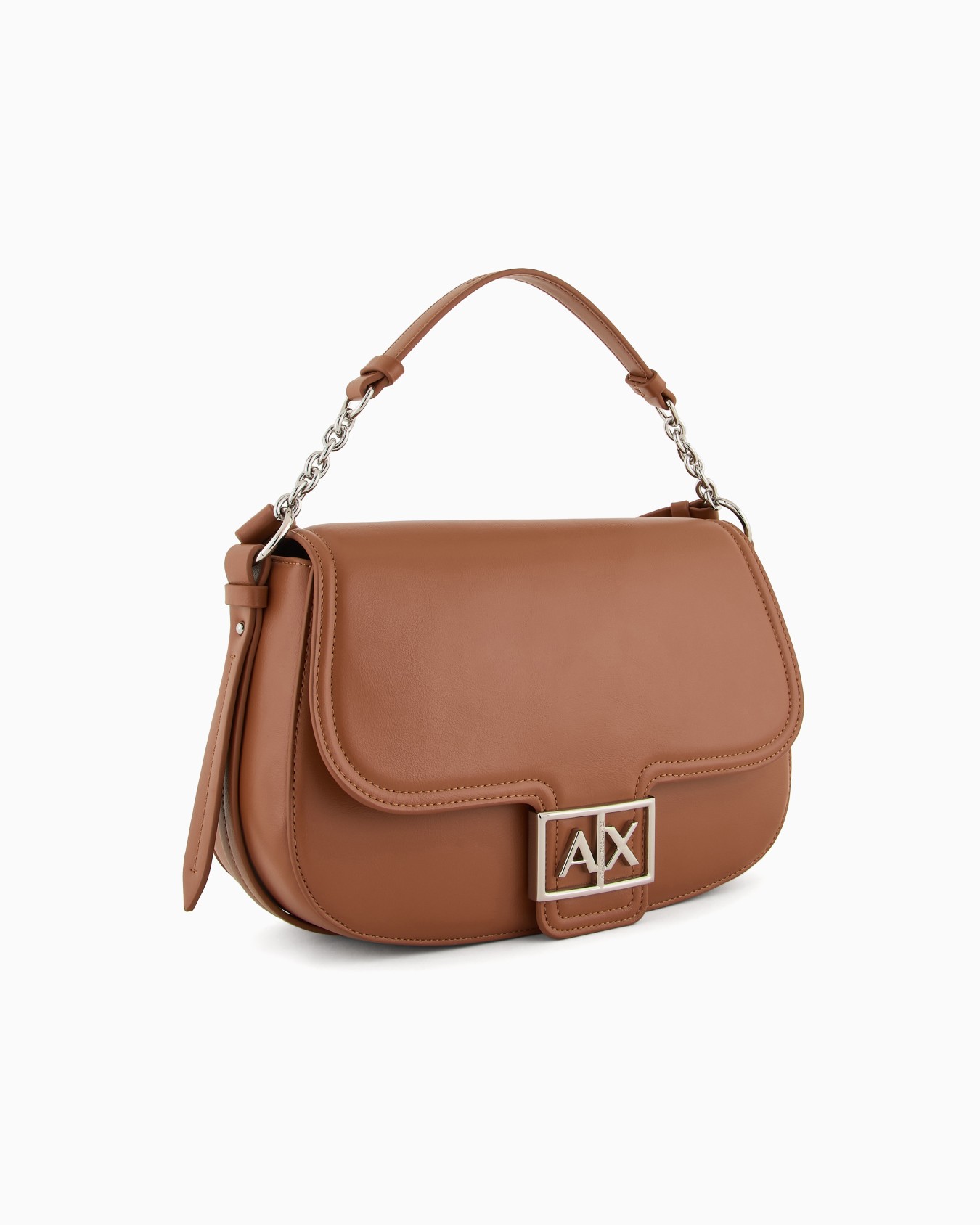Rounded shoulder bag with monogram logo Slide 1