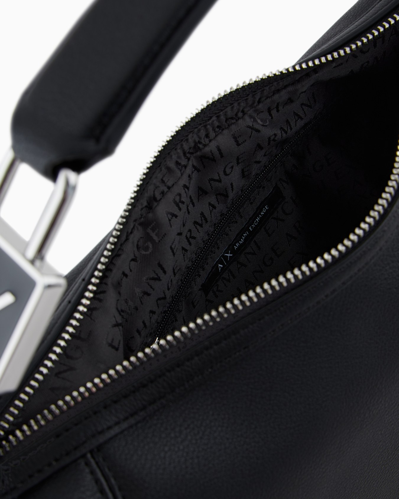 Rounded hobo bag with monogram logo Slide 3