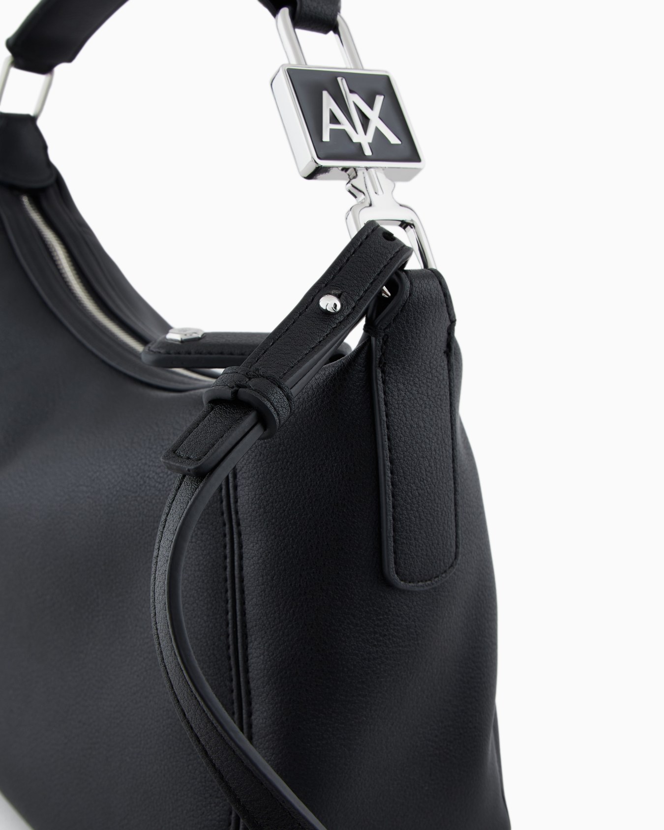 Rounded hobo bag with monogram logo Slide 4