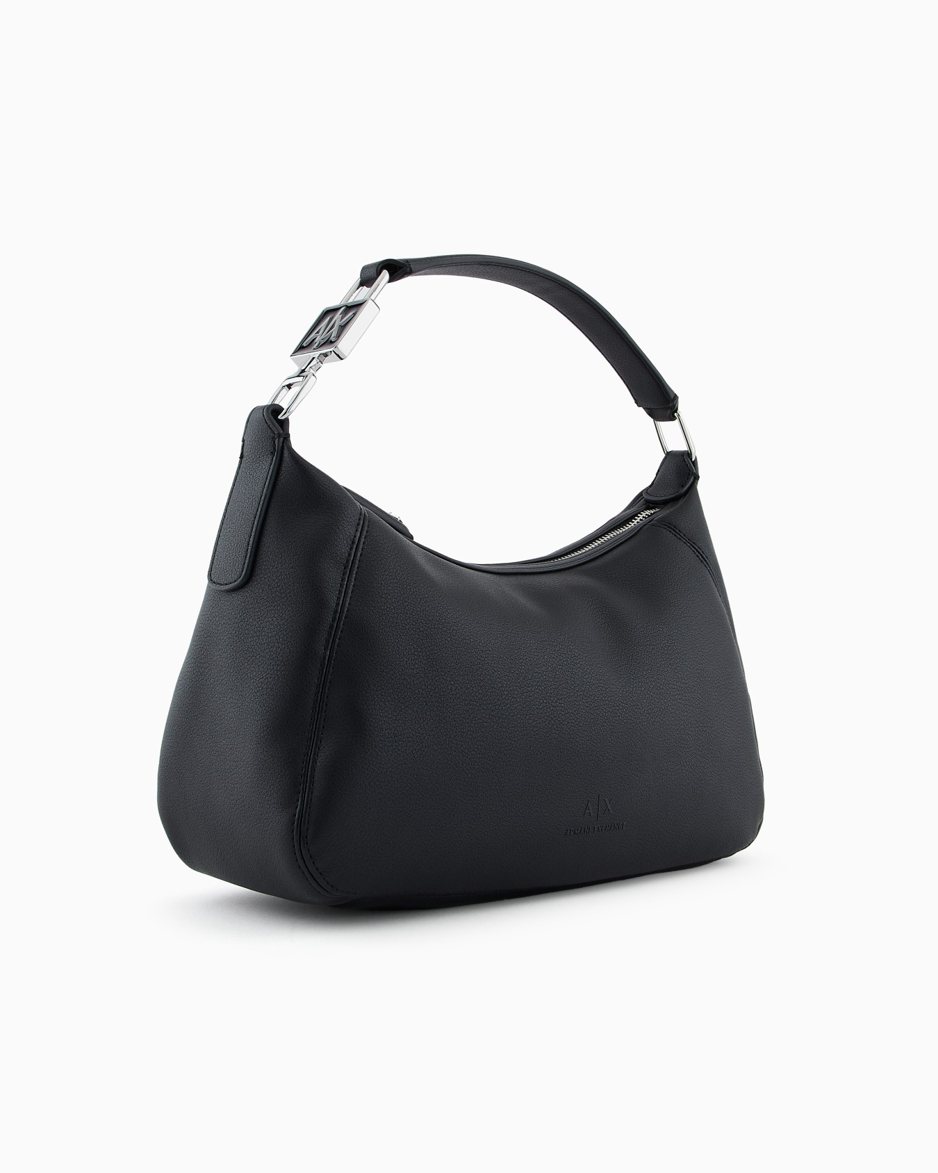 Rounded hobo bag with monogram logo Slide 1
