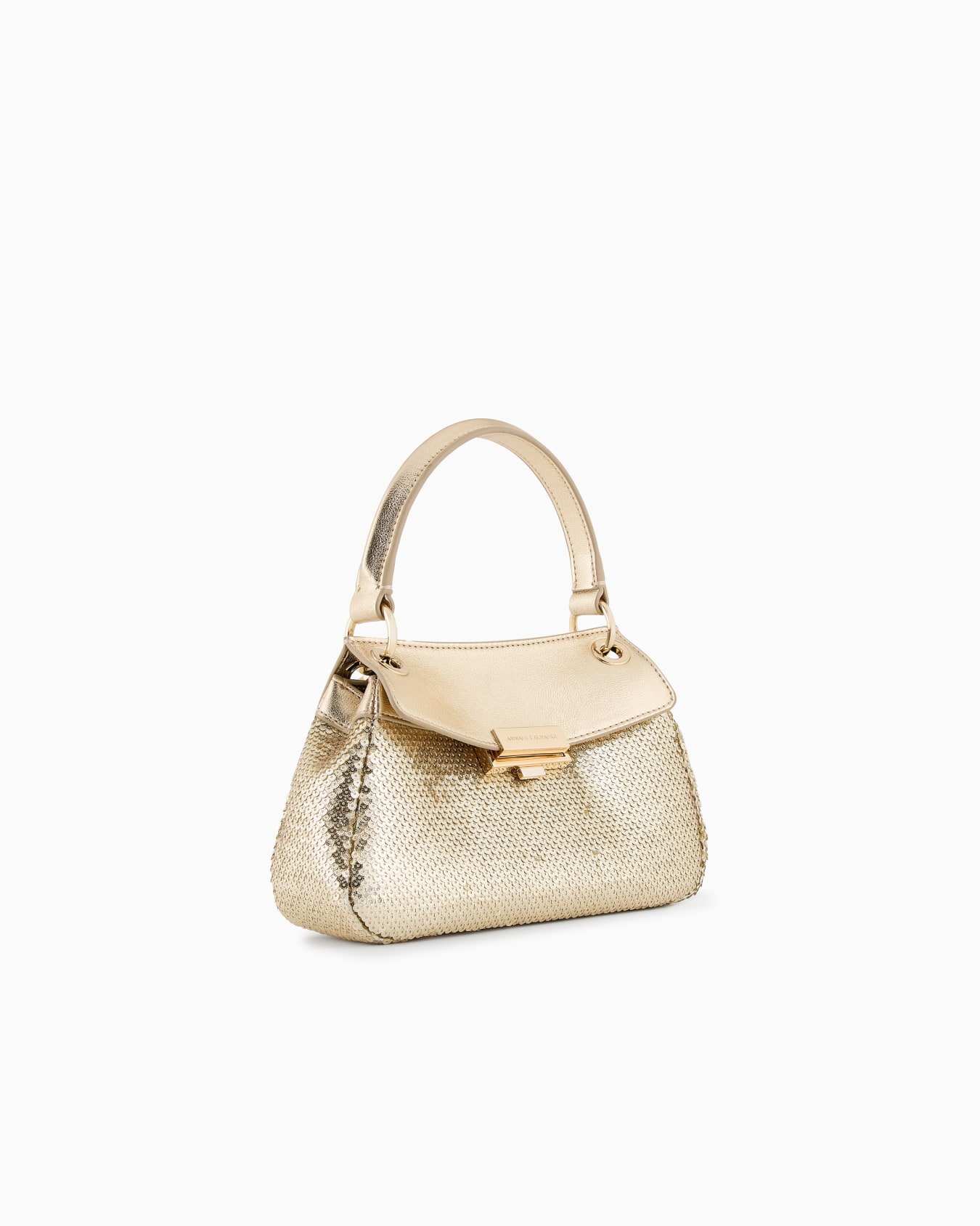 Bolso bandolera cubierto de lentejuelas con detalles metálicos Diapositiva 1