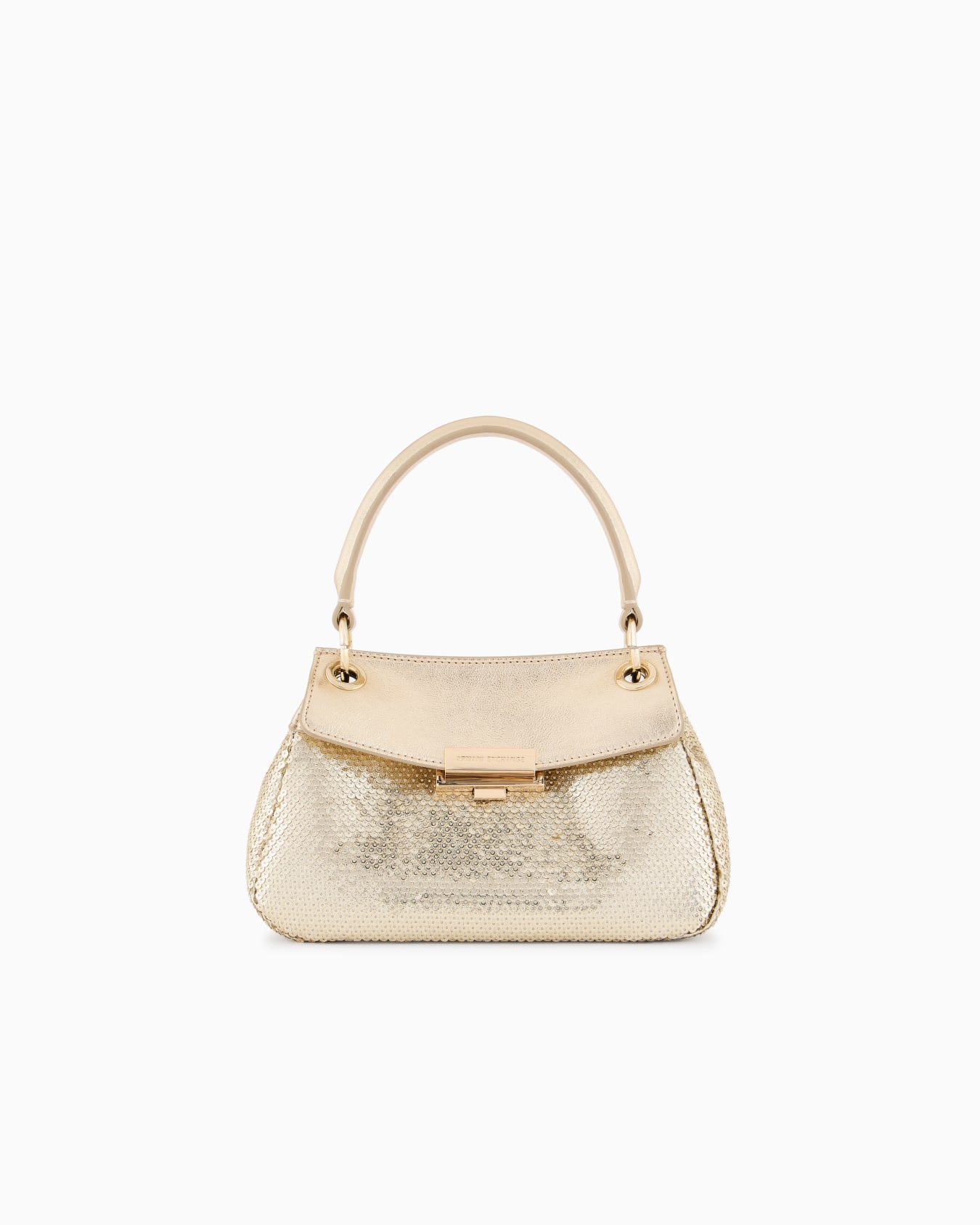 Bolso bandolera cubierto de lentejuelas con detalles metálicos Diapositiva 0