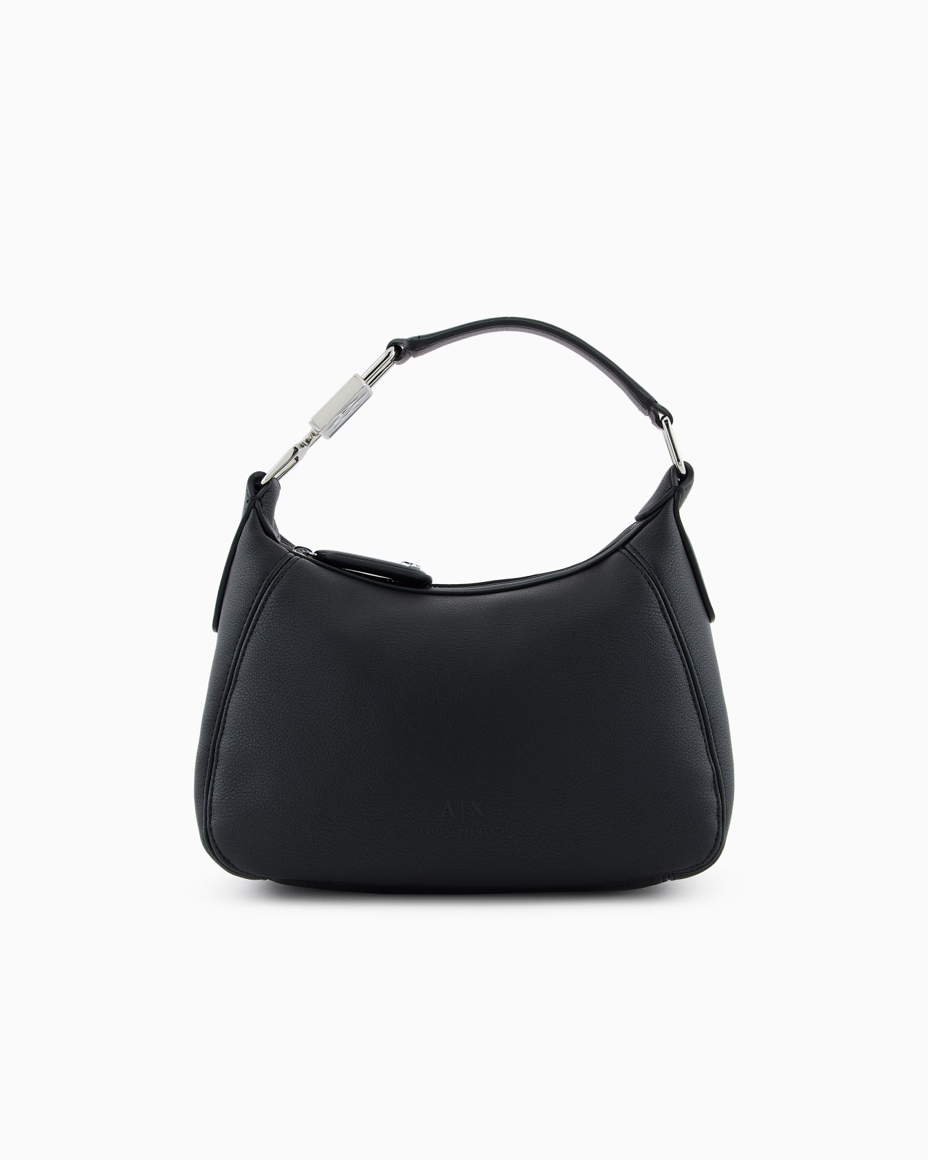 Rounded hobo bag with monogram logo Slide 0