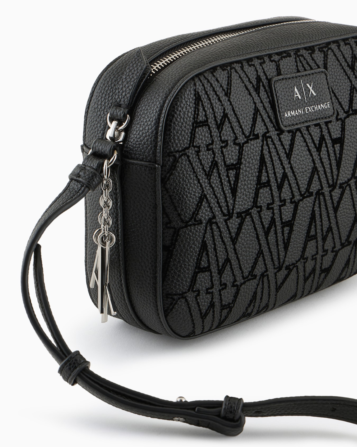 Bolso bandolera con monograma flocado Diapositiva 4