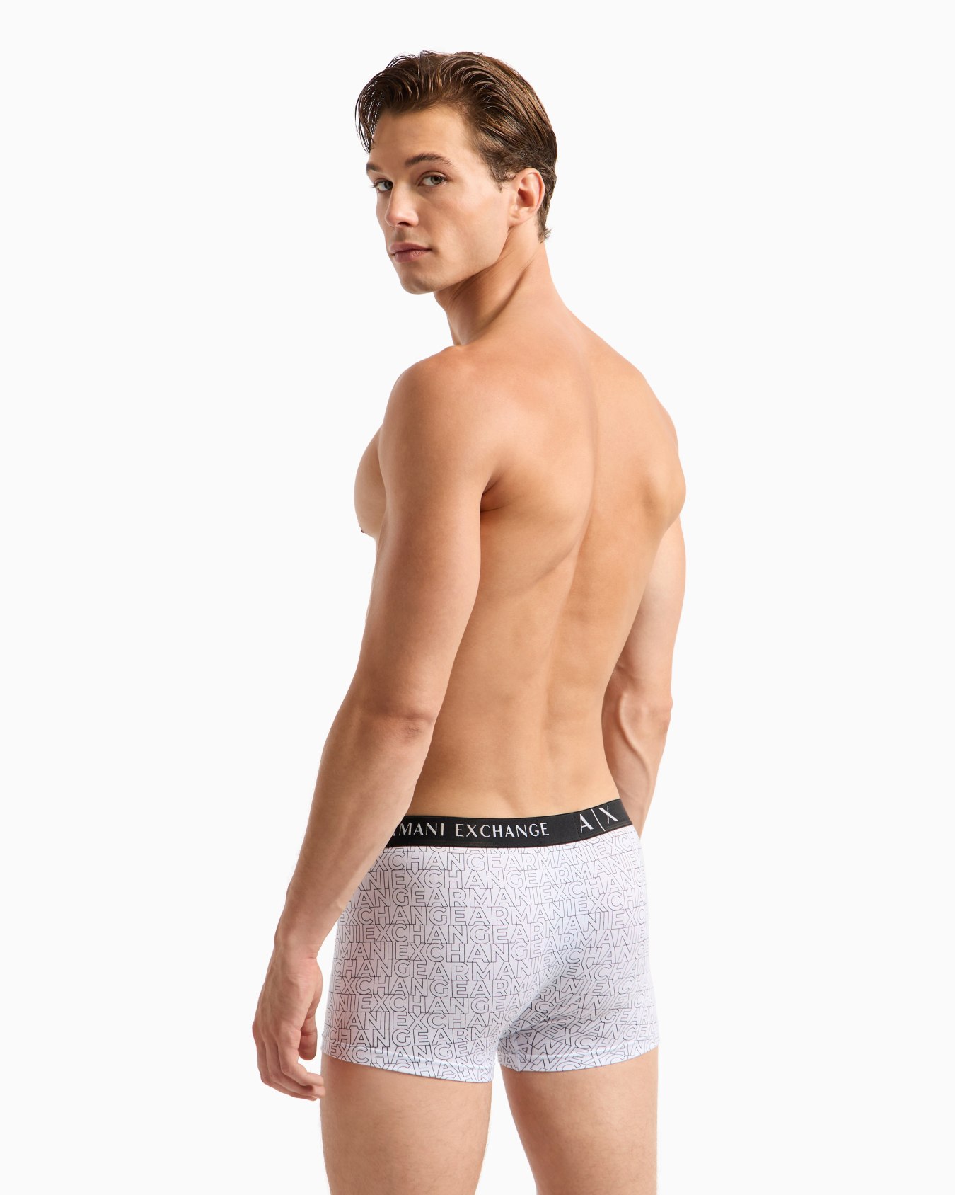 Stretch cotton boxer shorts with quilted logo Slide 2