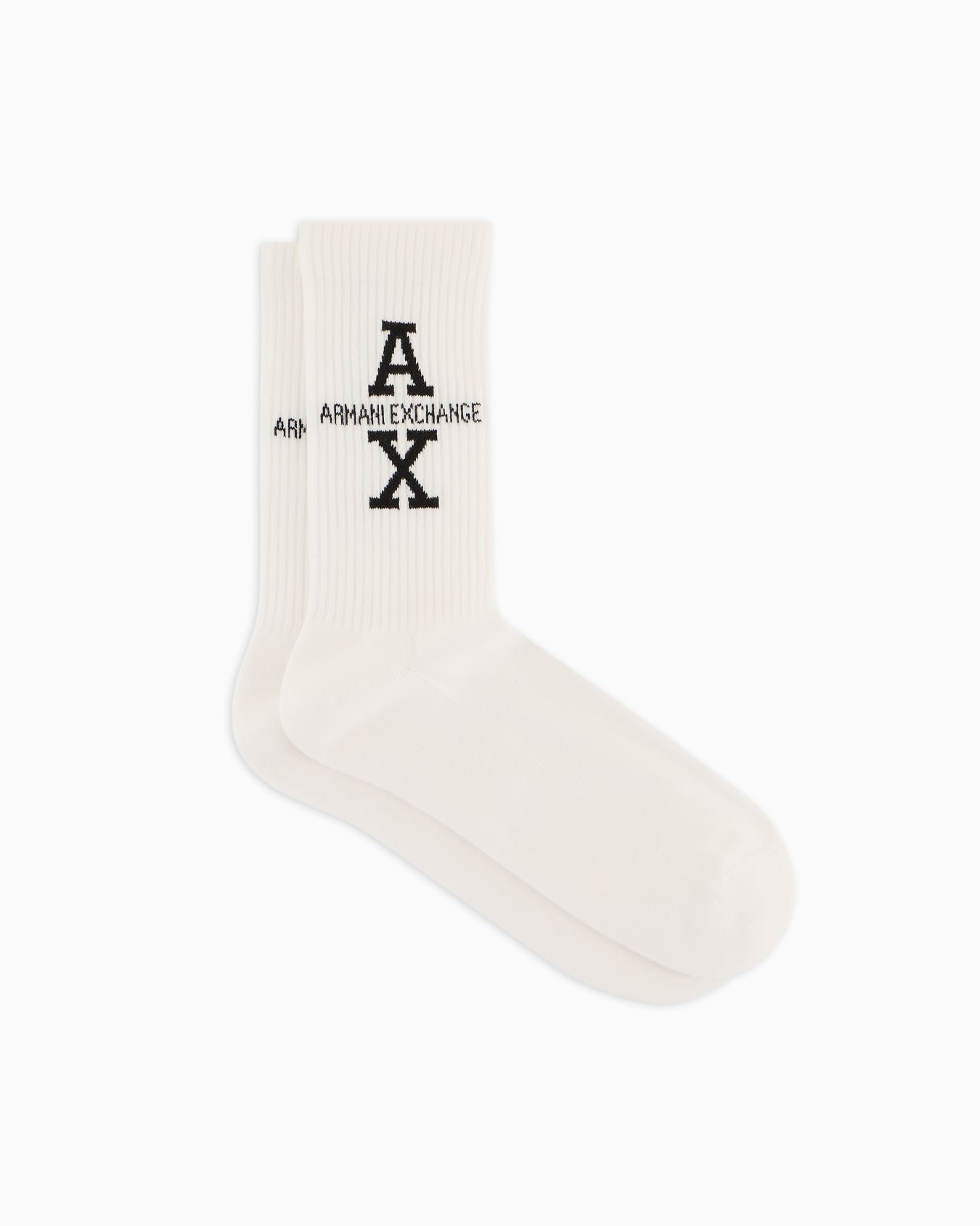 Cotton ribbed socks with logo Slide 0