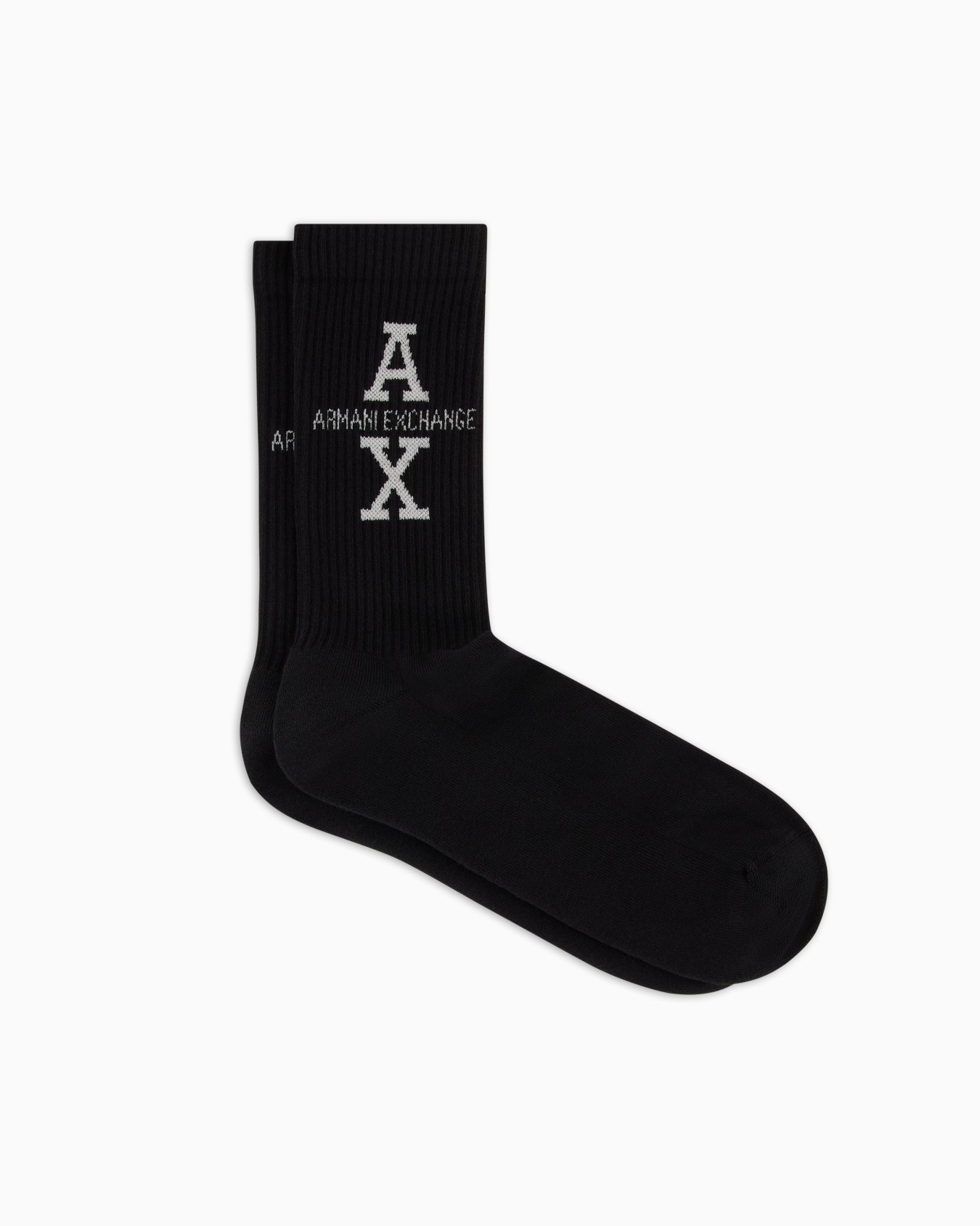 Calcetines de canalé de algodón con logo Diapositiva 0