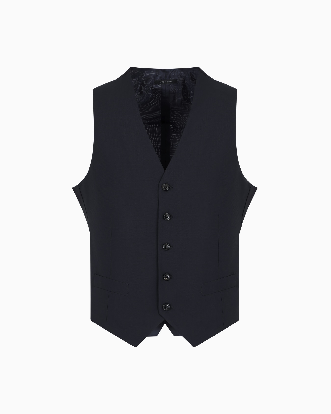 Single-breasted waistcoat in virgin wool Slide 0