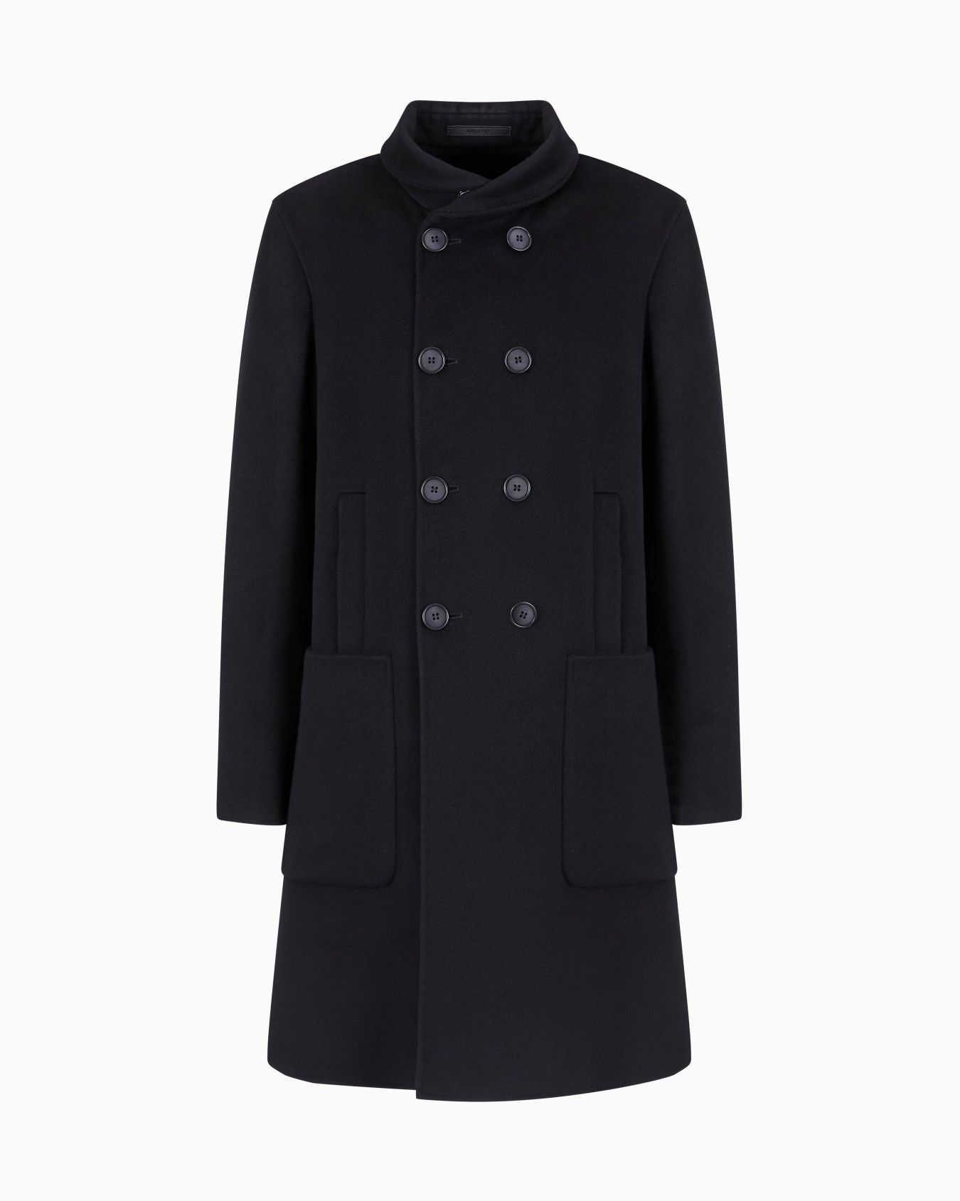 Icon double-breasted coat in double cashmere Slide 0