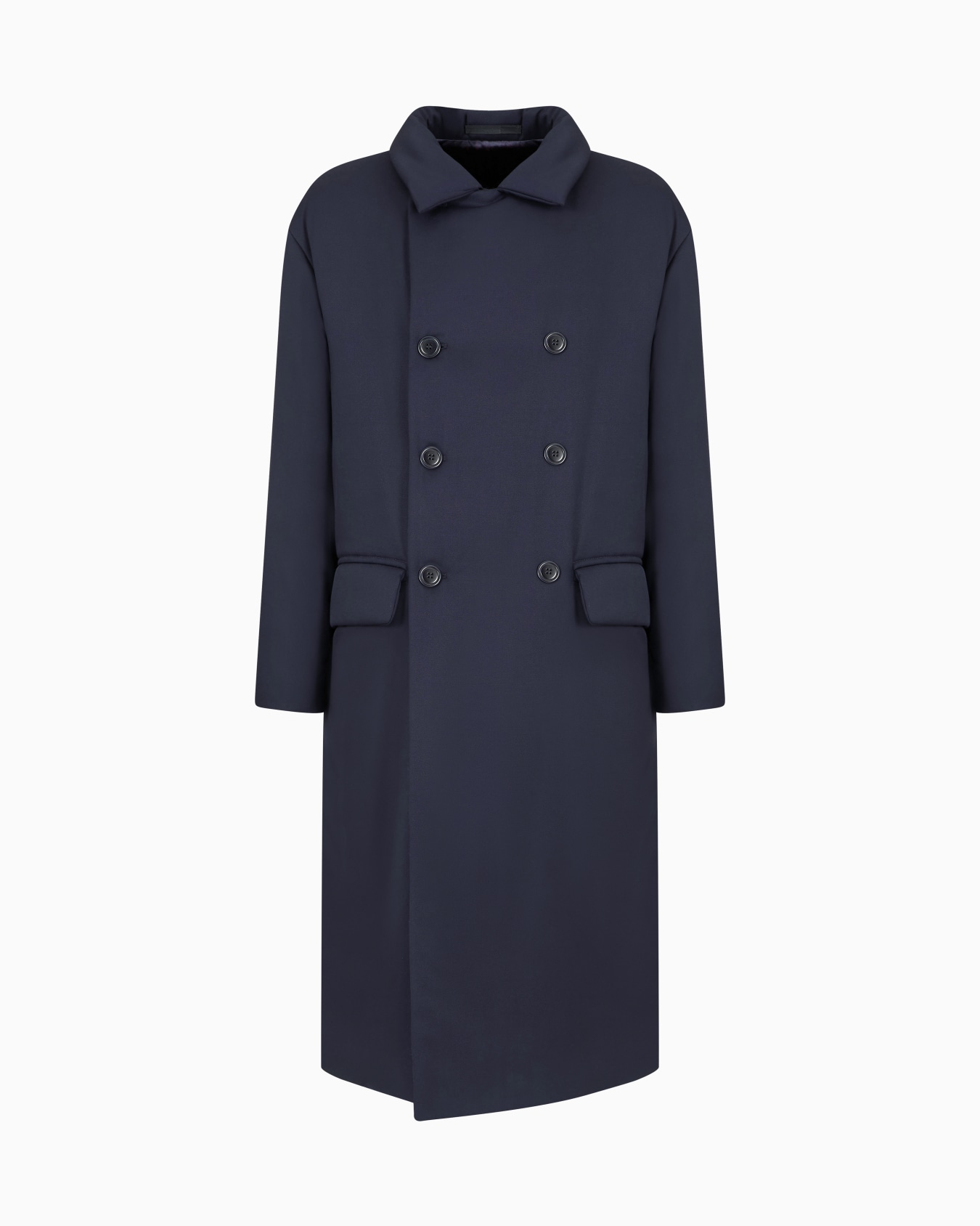 Manteau à double boutonnage rembourré en laine vierge Diapositive 0