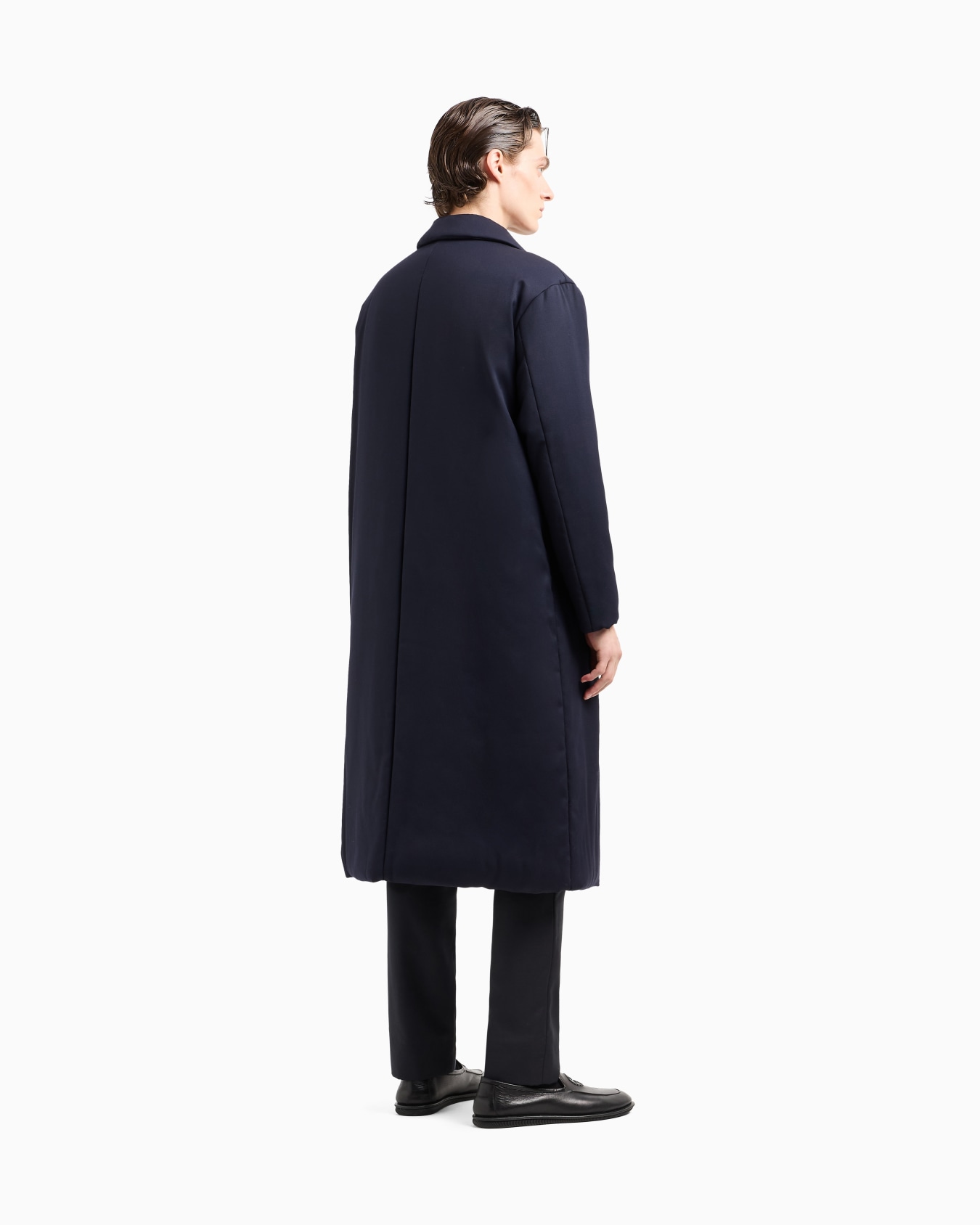 Manteau à double boutonnage rembourré en laine vierge Diapositive 2