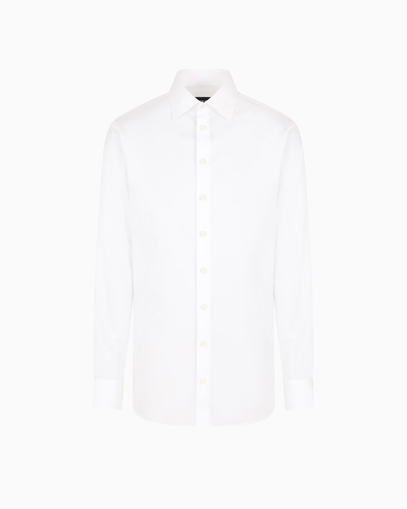 Camicia regular fit in cotone effetto shiny Slide 0