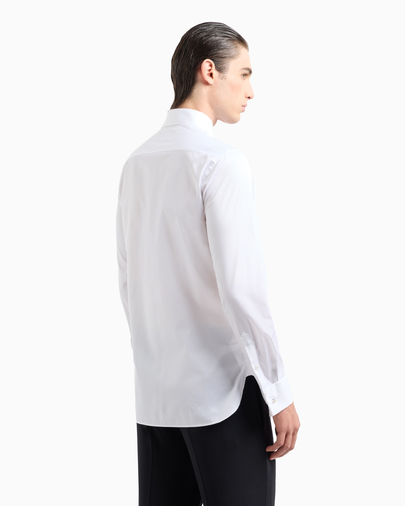 Camicia regular fit in cotone effetto shiny Slide 2