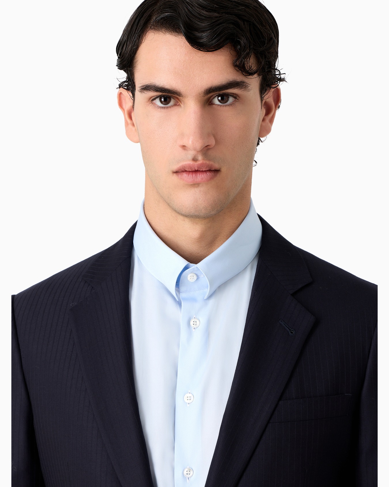 Manhattan Line single-breasted suit in pinstripe virgin wool Slide 4