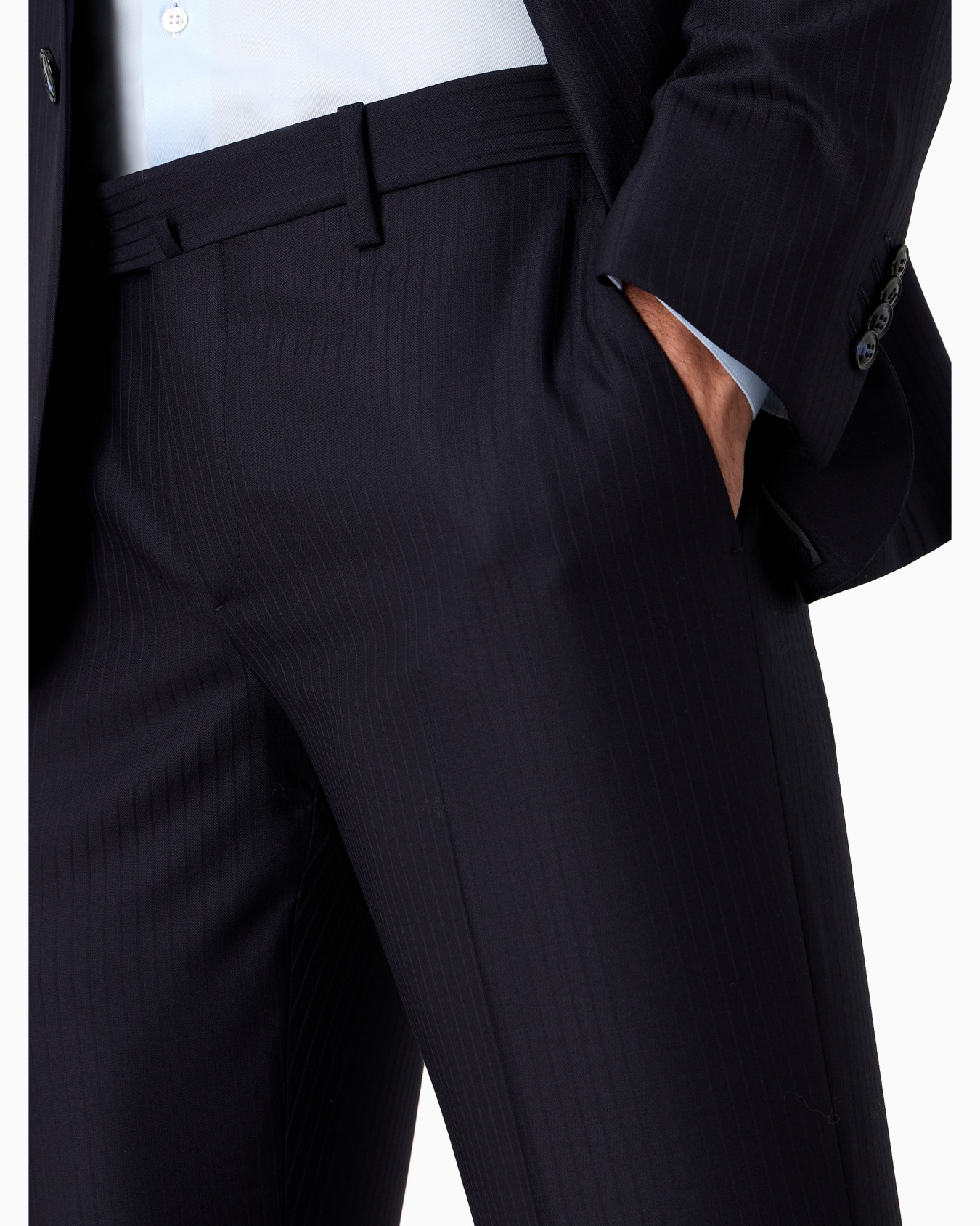 Manhattan Line single-breasted suit in pinstripe virgin wool Slide 5