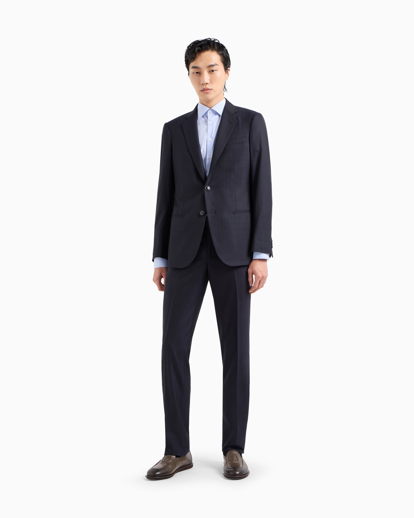 Costume à simple boutonnage gamme Manhattan en laine vierge Diapositive 3