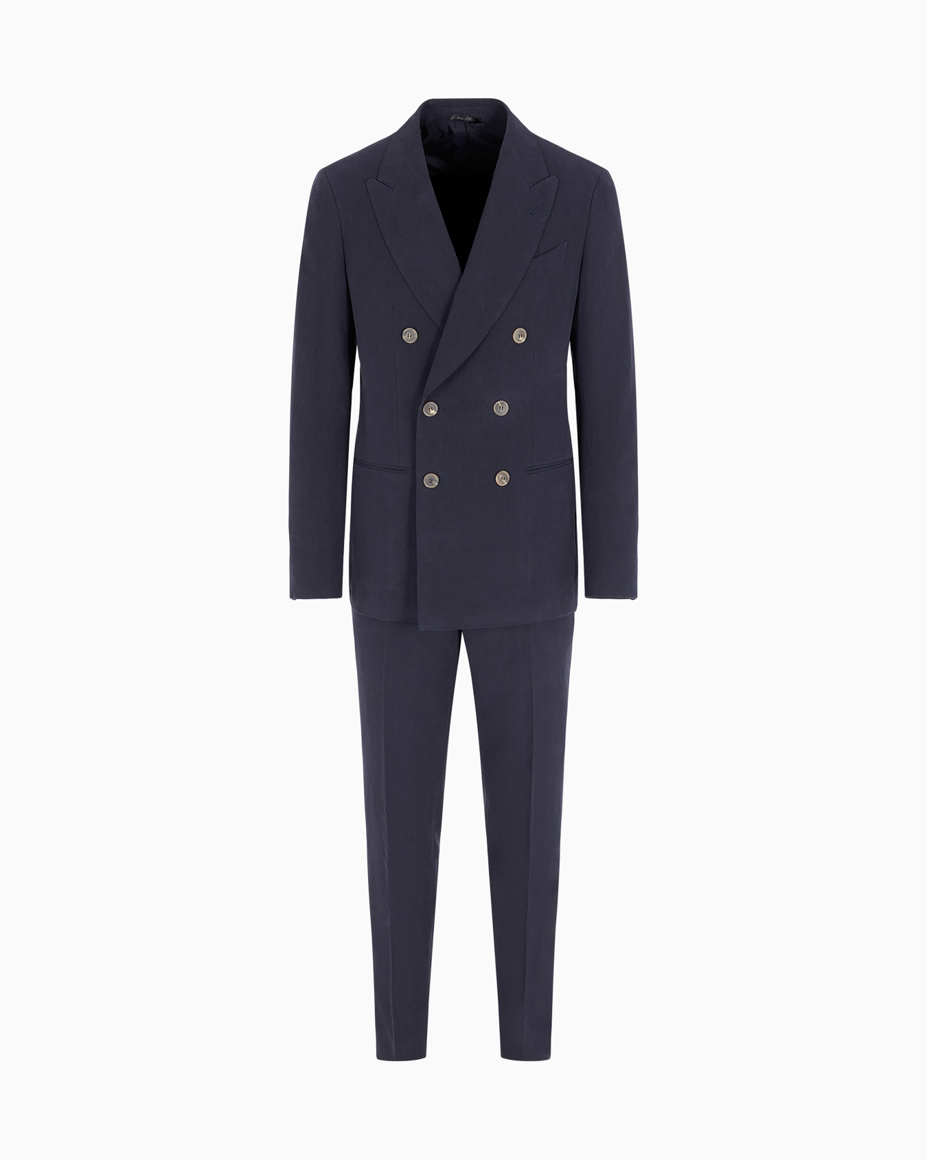 Napoli Line linen canvas double-breasted suit Slide 0